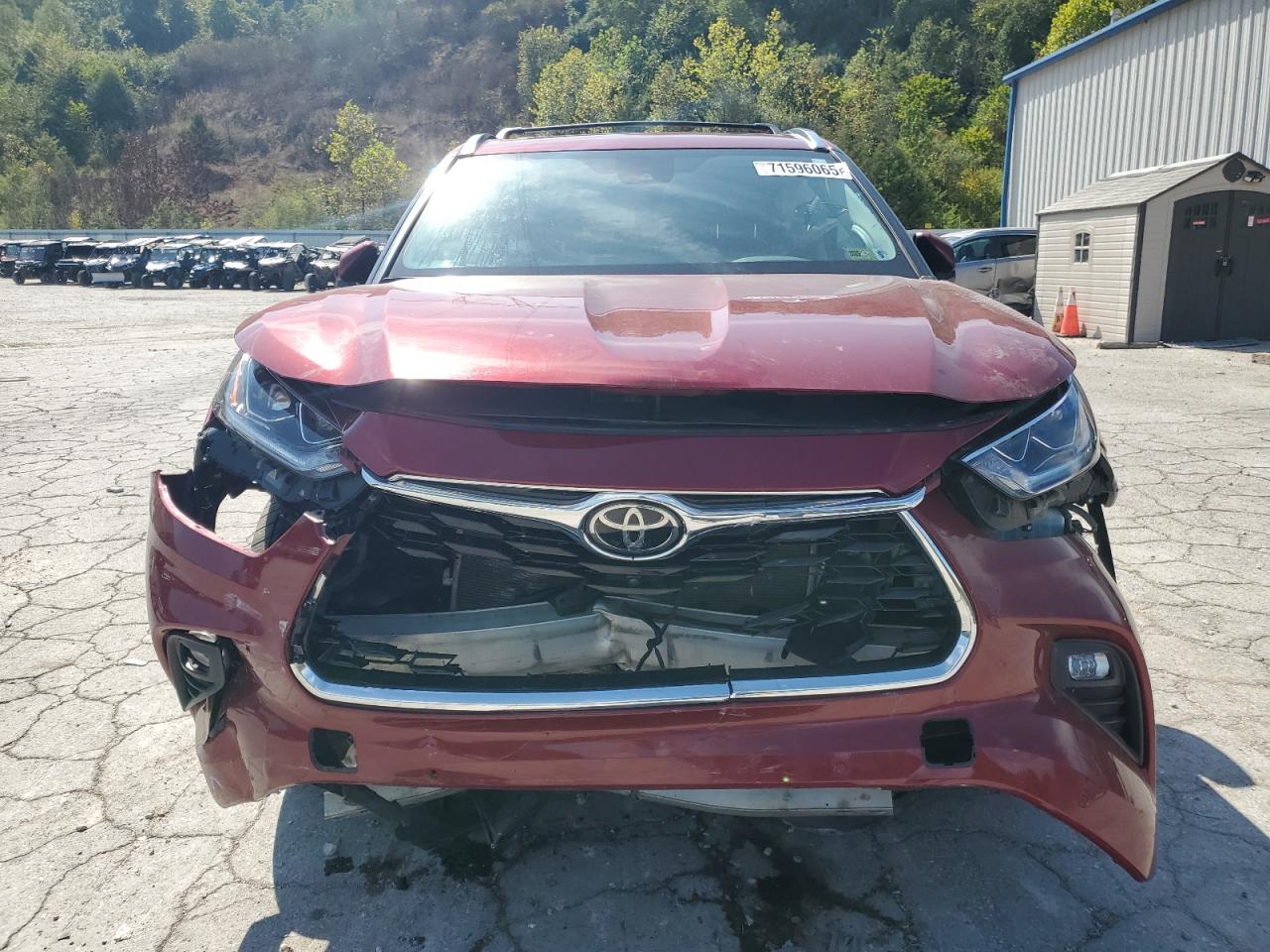 2021 Toyota Highlander Limited Бордовый vin: 5TDDZRBH1MS547098