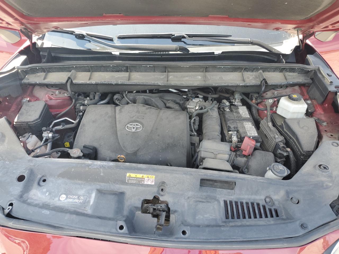 2021 Toyota Highlander Limited Бордовый vin: 5TDDZRBH1MS547098