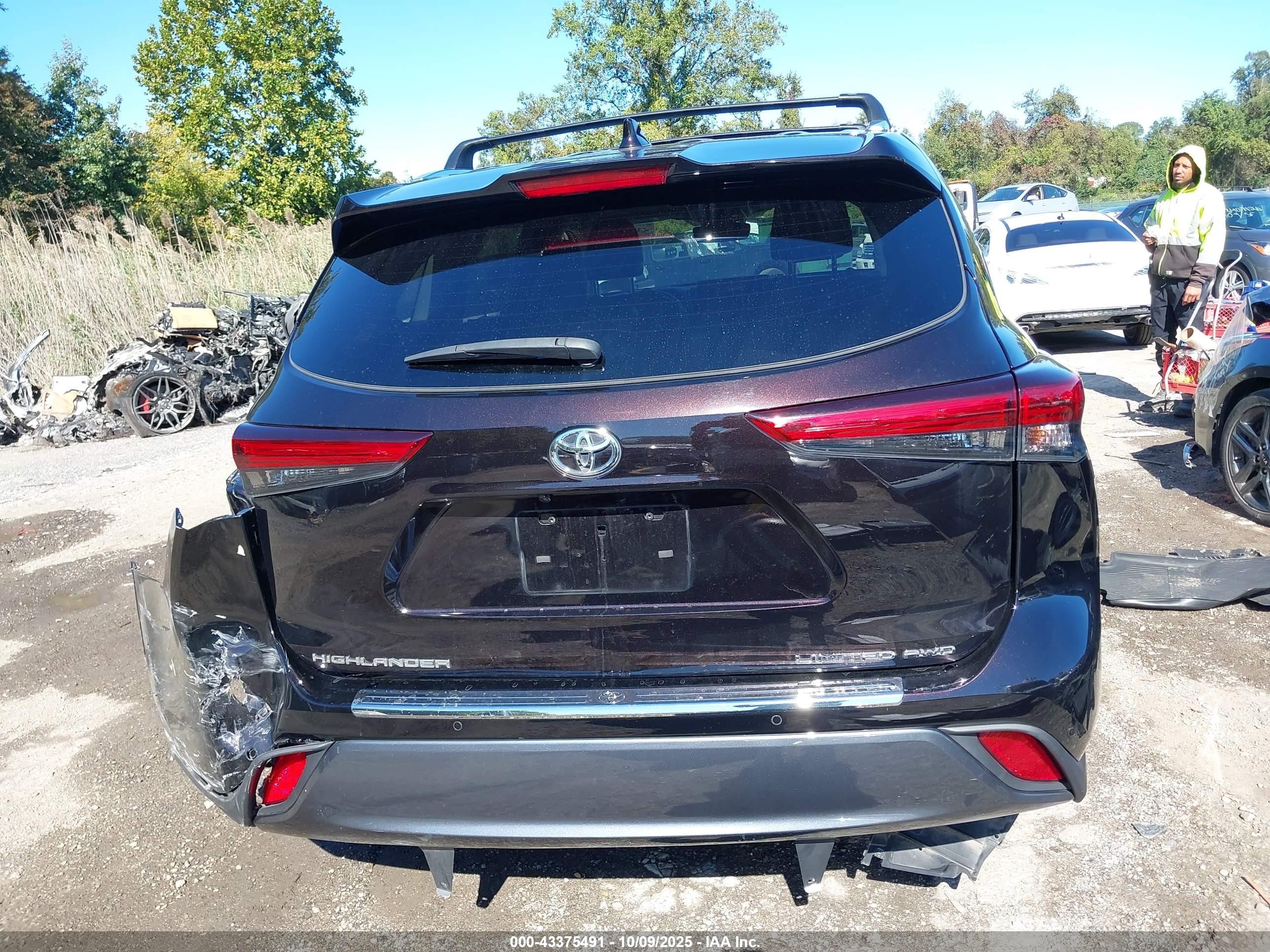 2021 Toyota Highlander Limited Фиолетовый vin: 5TDDZRBH8MS067611