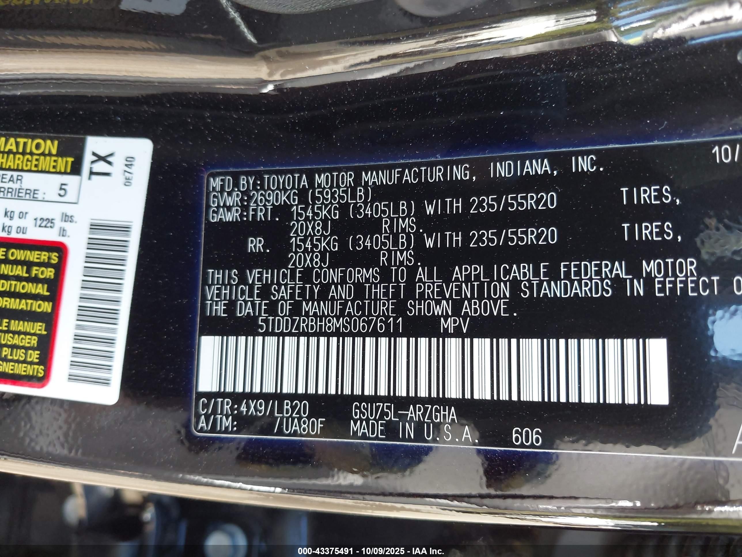 2021 Toyota Highlander Limited Фиолетовый vin: 5TDDZRBH8MS067611