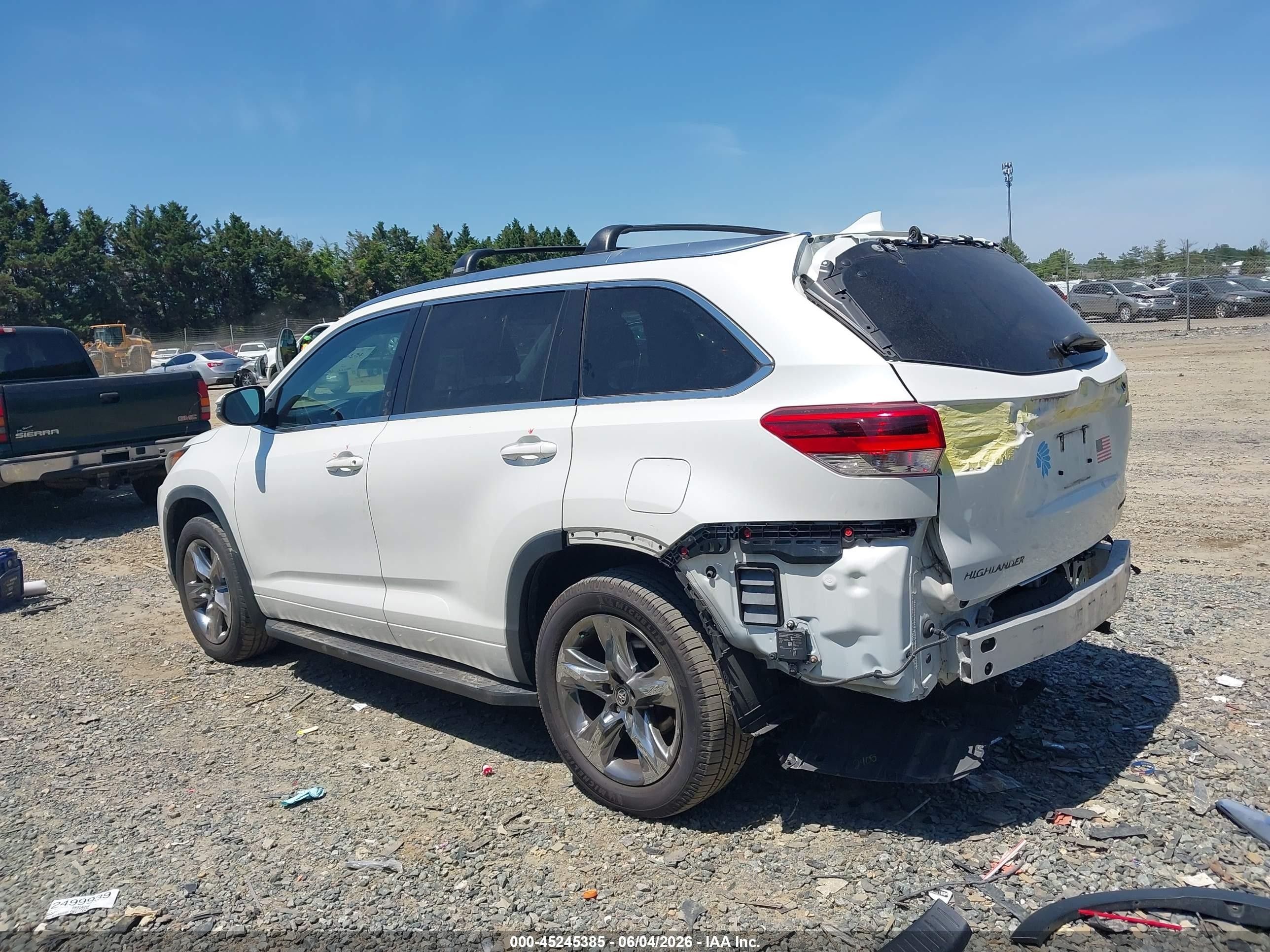 2019 Toyota Highlander Limited Platinum Белый vin: 5TDDZRFH1KS958816