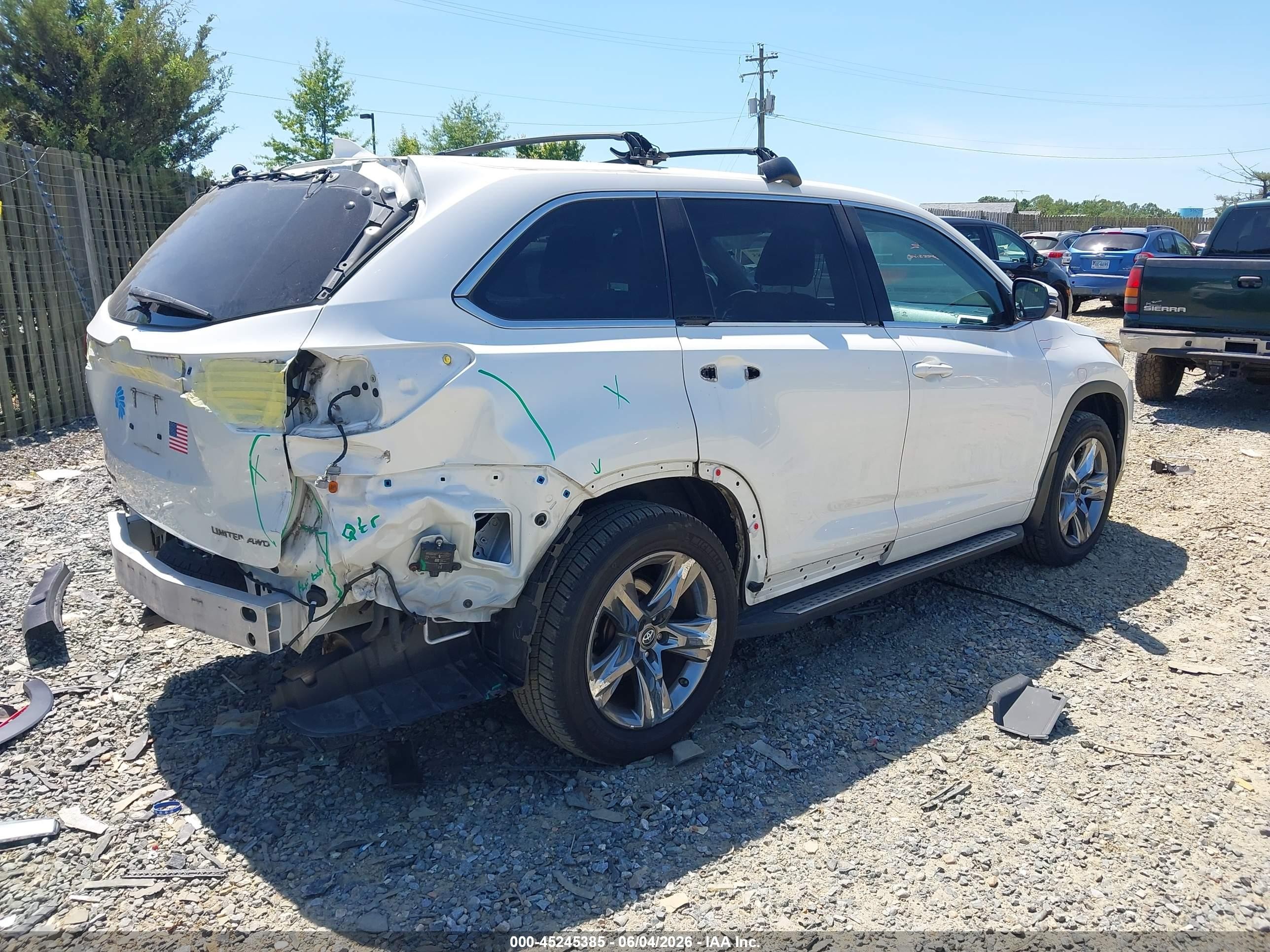 2019 Toyota Highlander Limited Platinum Белый vin: 5TDDZRFH1KS958816