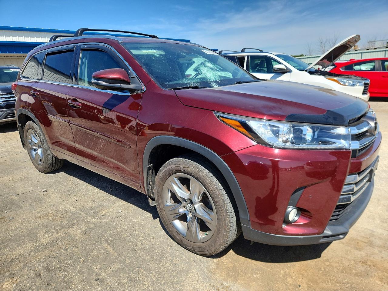 2017 Toyota Highlander Limited Platinum Burgundy vin: 5TDDZRFH3HS453238