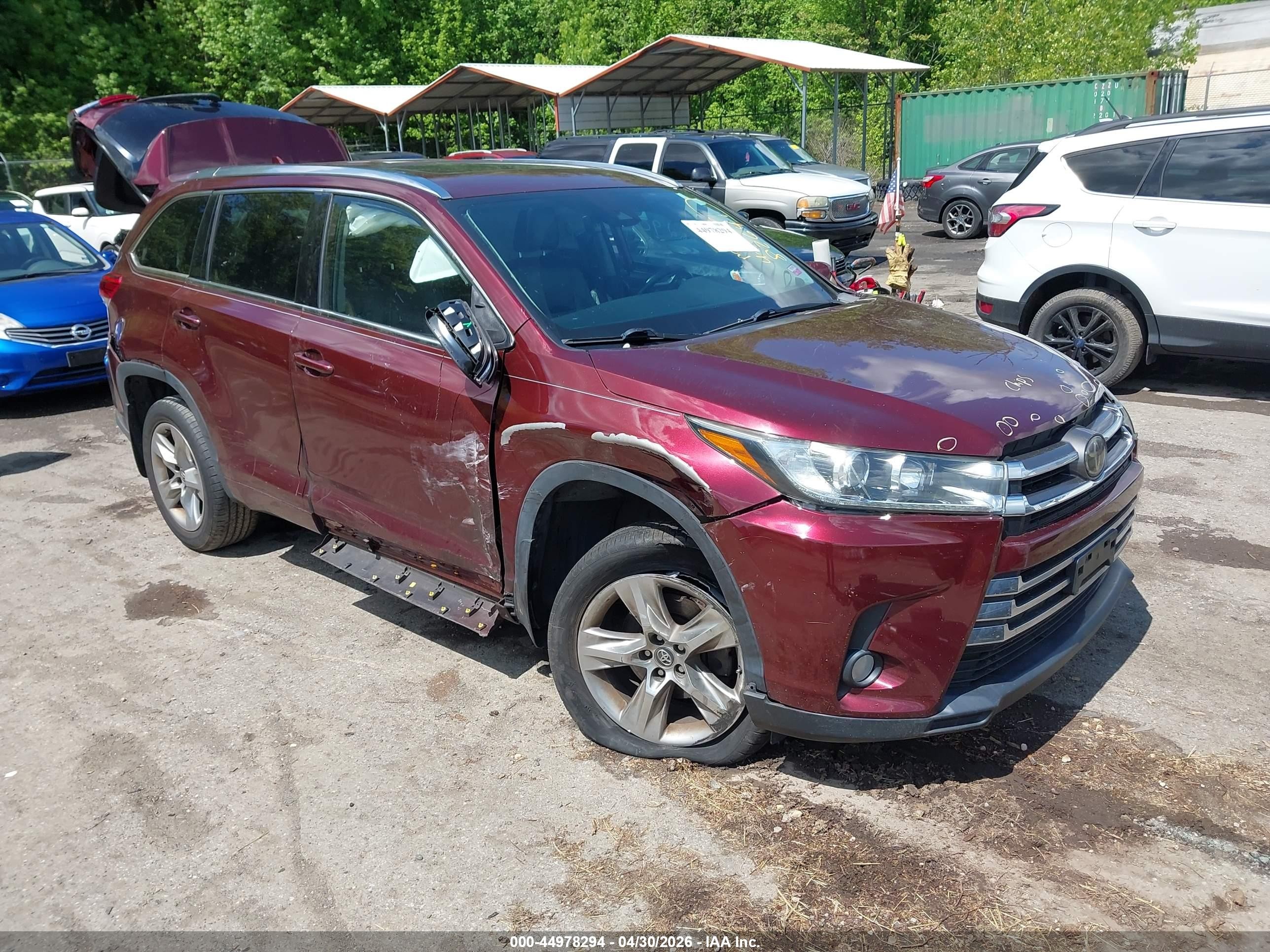 2018 Toyota Highlander Limited Red vin: 5TDDZRFH4JS838264