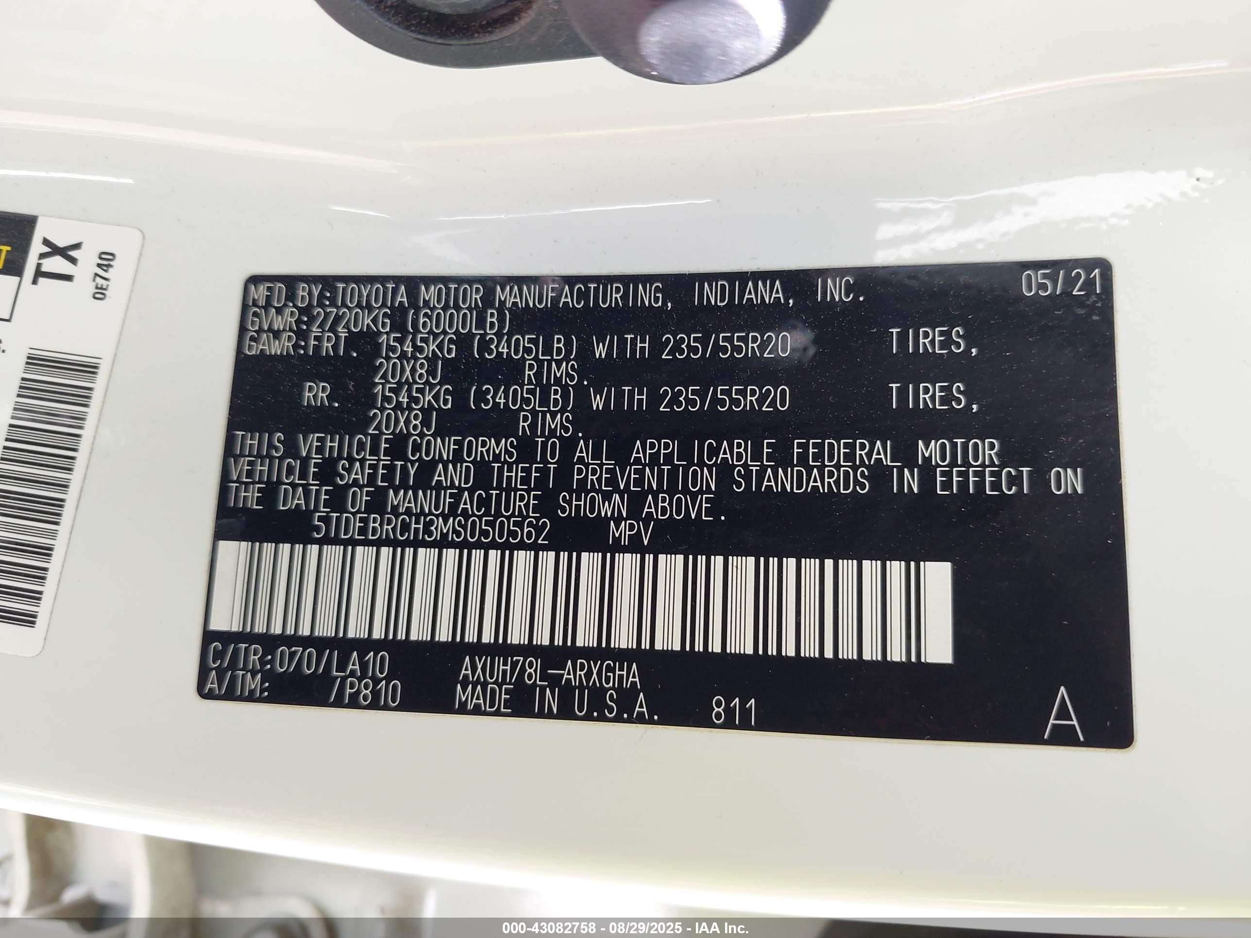 2021 Toyota Highlander Hybrid Platinum Белый vin: 5TDEBRCH3MS050562