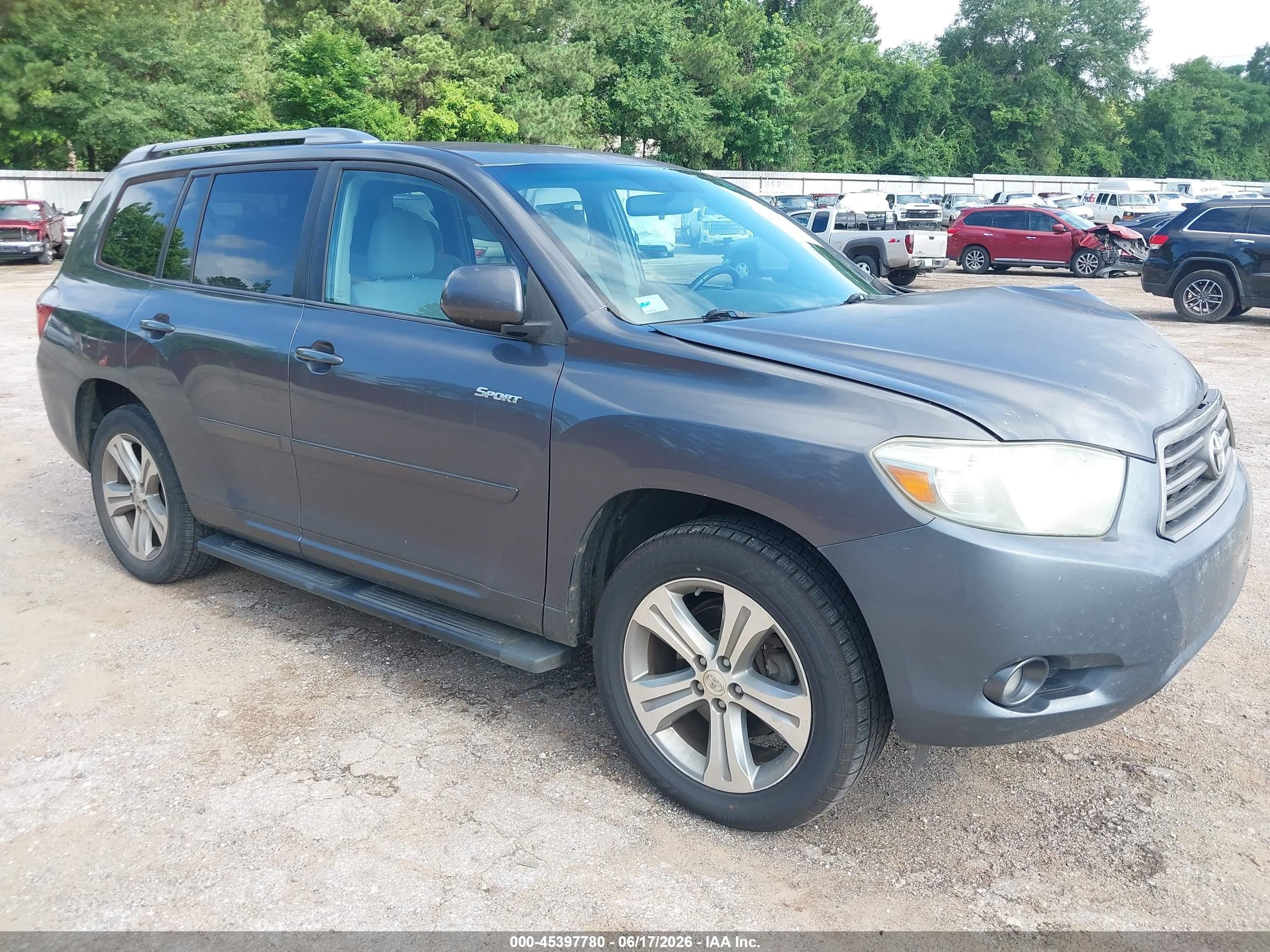 2010 Toyota Highlander Sport V6 Gray vin: 5TDEK3EH0AS001146