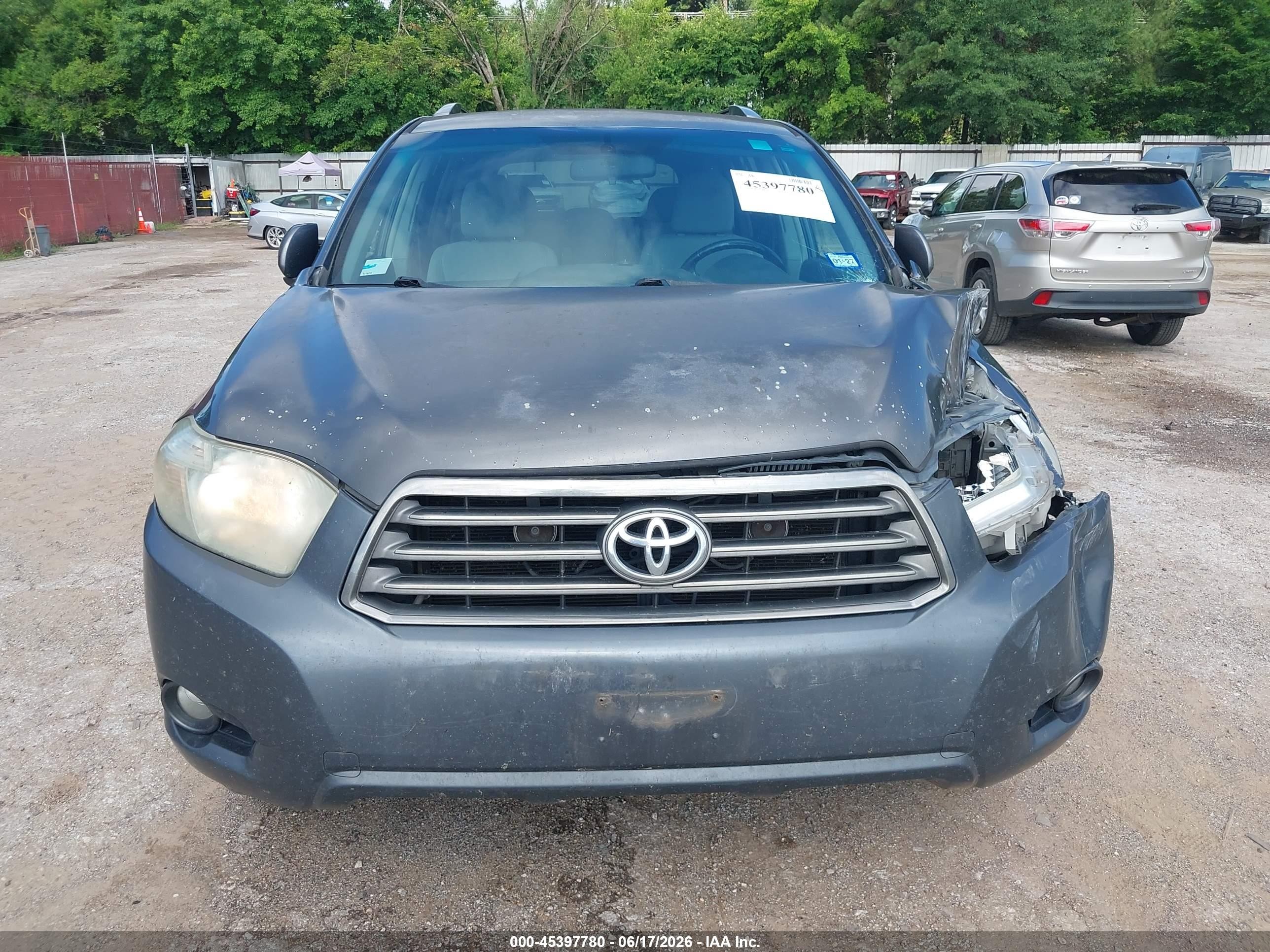 2010 Toyota Highlander Sport V6 Gray vin: 5TDEK3EH0AS001146