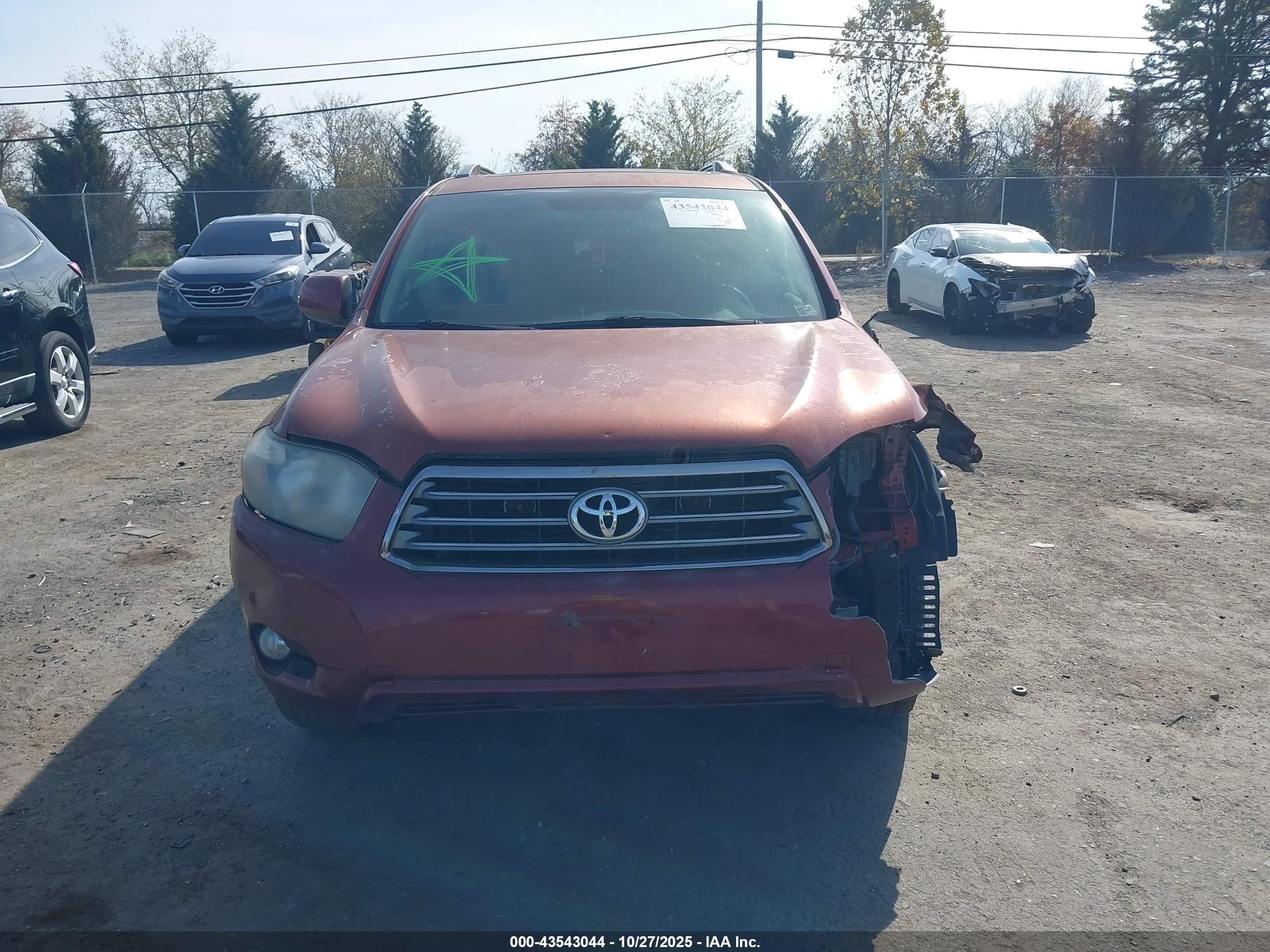 2010 Toyota Highlander Sport V6 Red vin: 5TDEK3EH3AS003294