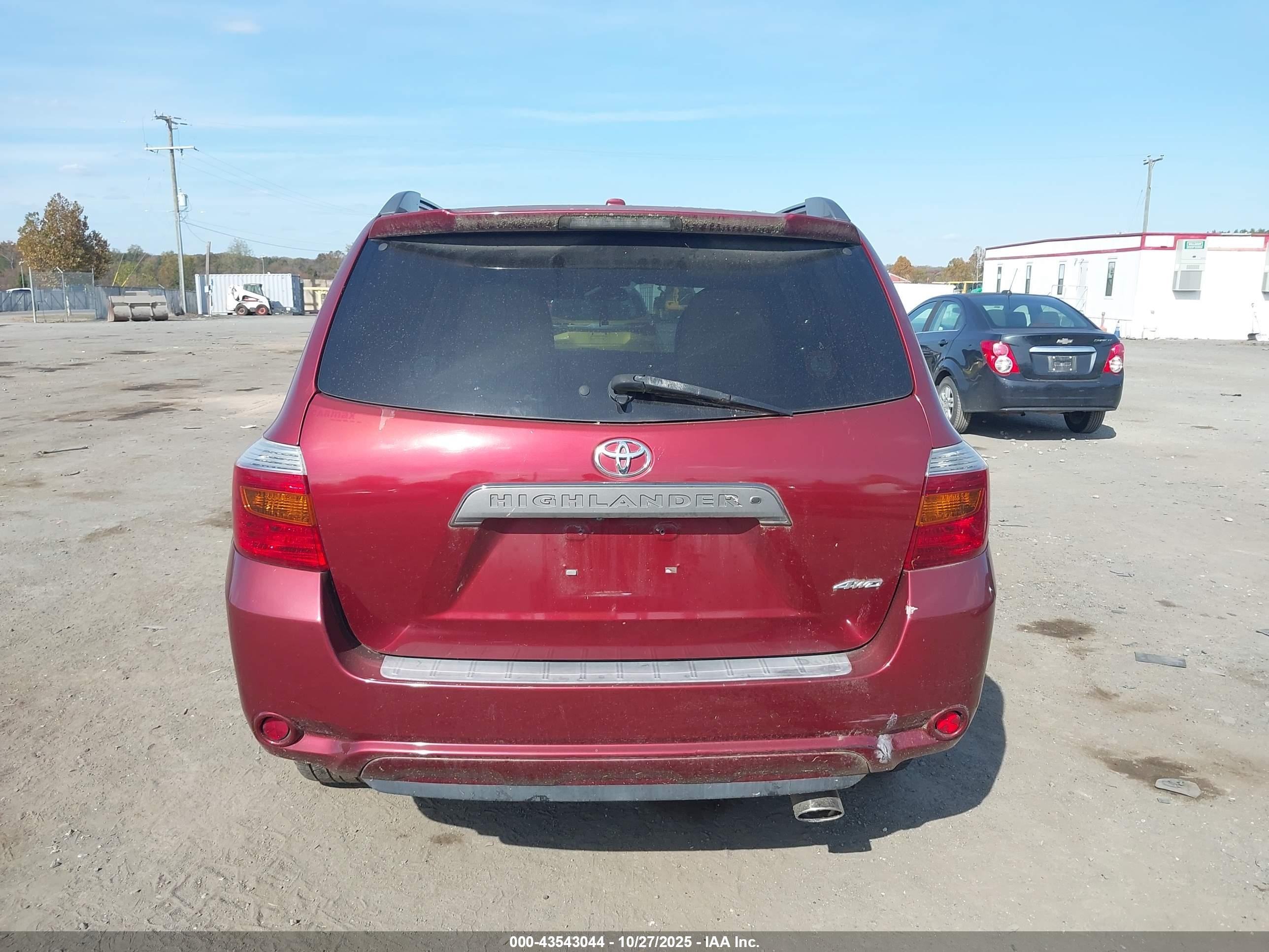 2010 Toyota Highlander Sport V6 Red vin: 5TDEK3EH3AS003294