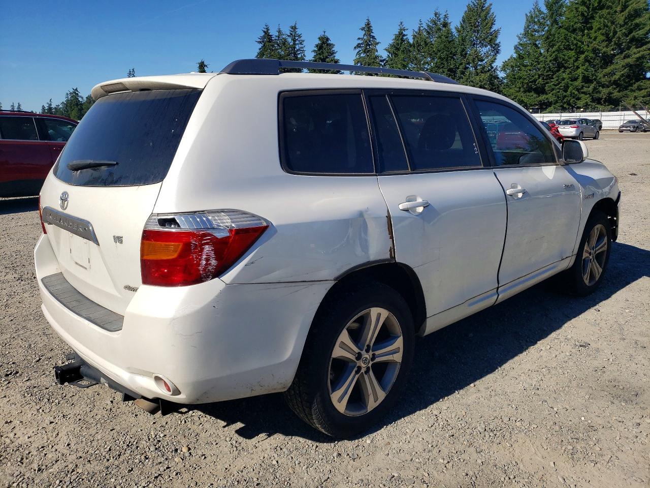 2010 Toyota Highlander Sport White vin: 5TDEK3EH5AS002485