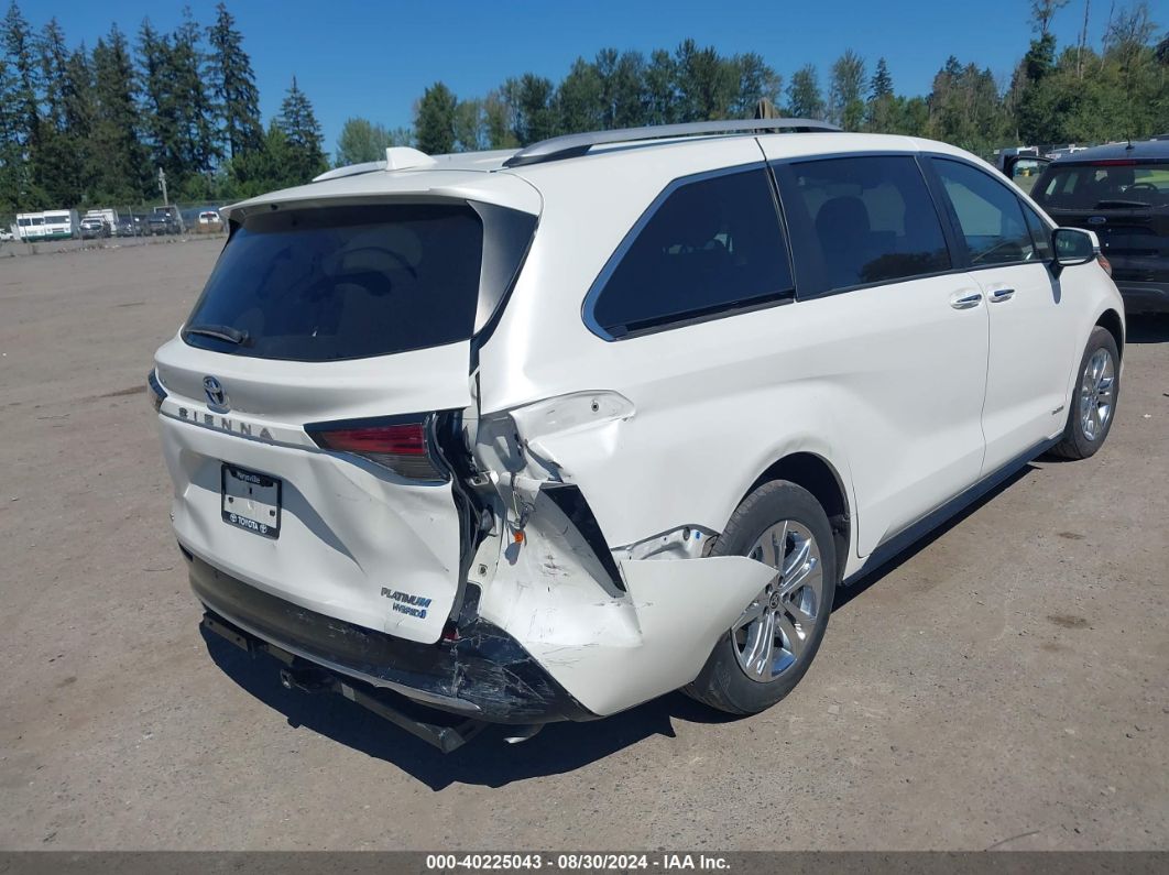 2021 Toyota Sienna Platinum White vin: 5TDESKFCXMS027643