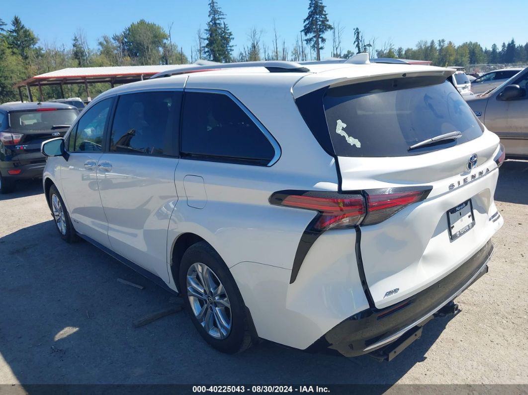 2021 Toyota Sienna Platinum White vin: 5TDESKFCXMS027643