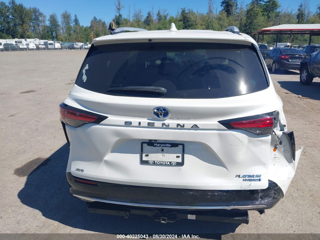 2021 Toyota Sienna Platinum White vin: 5TDESKFCXMS027643