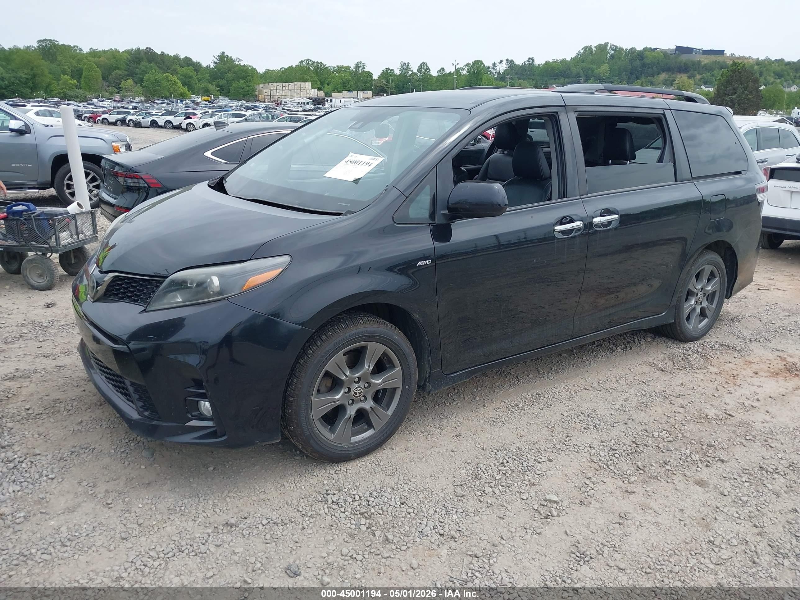 2020 Toyota Sienna Se Black vin: 5TDEZ3DC8LS249679