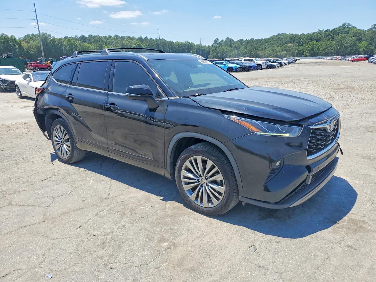 2022 Toyota Highlander Hybrid Platinum Черный vin: 5TDFARAH4NS014388