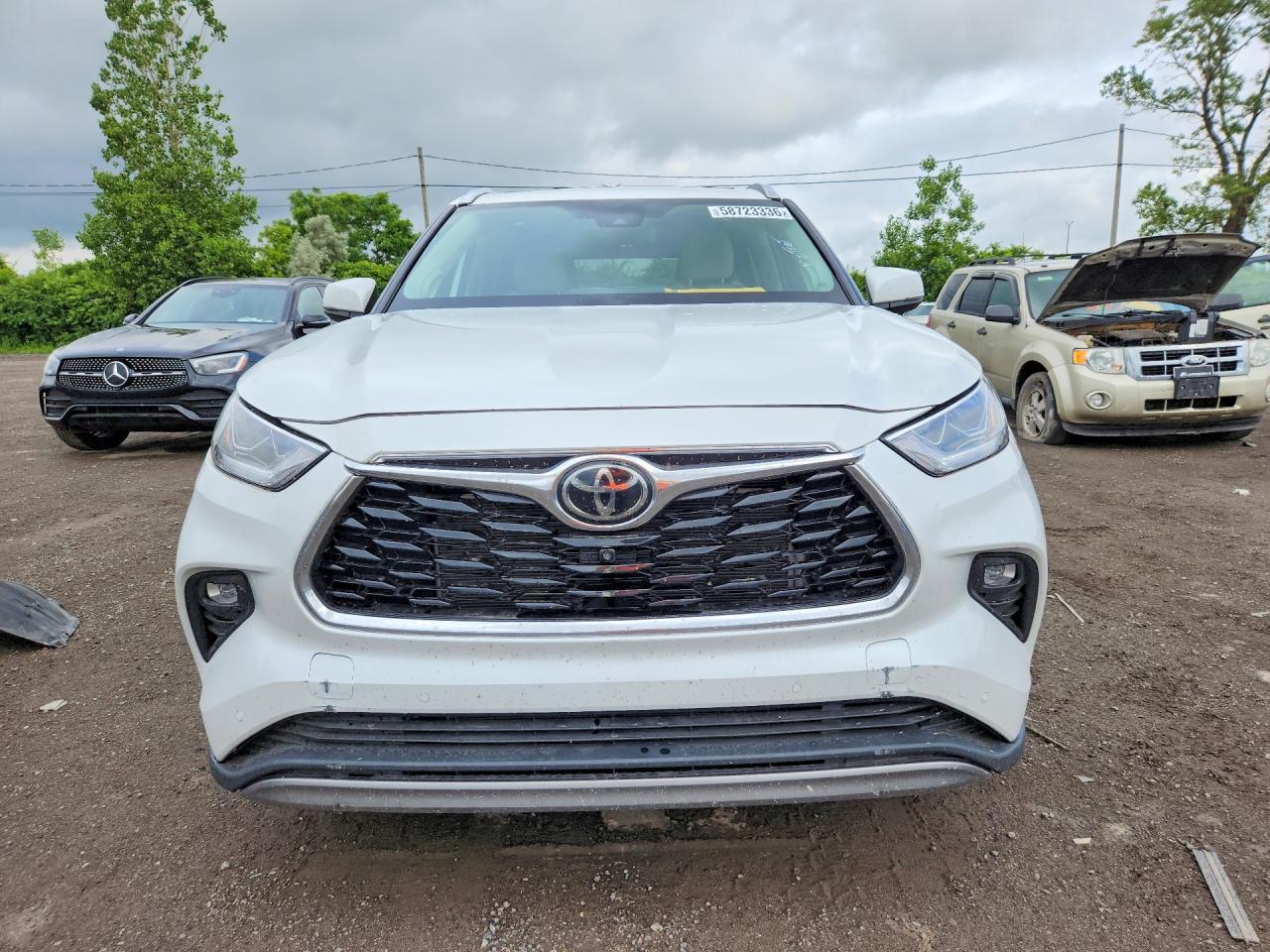 2022 Toyota Highlander Platinum White vin: 5TDFZRBH5NS199896