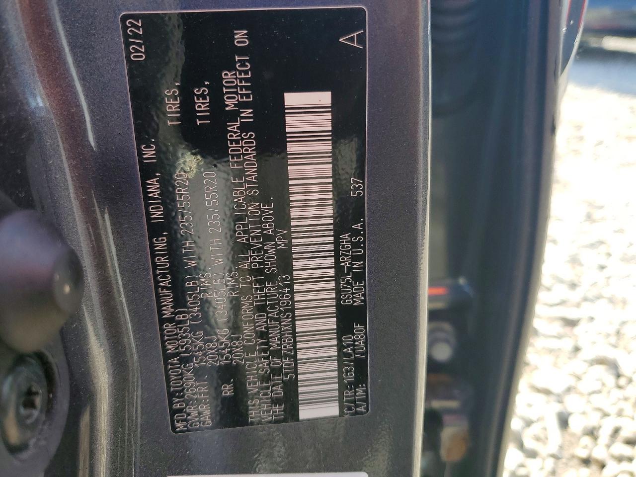 2022 Toyota Highlander Platinum Черный vin: 5TDFZRBHXNS196413