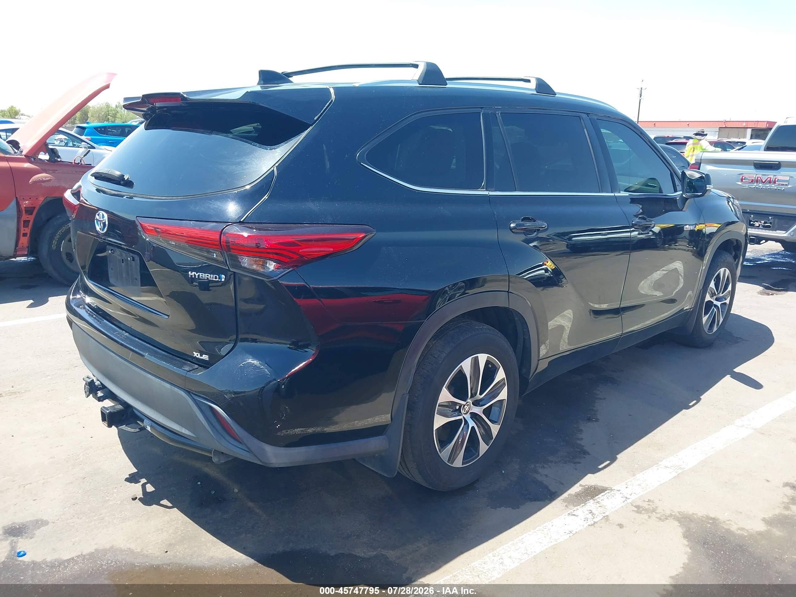 2020 Toyota Highlander Hybrid Xle Black vin: 5TDGBRCH3LS501898
