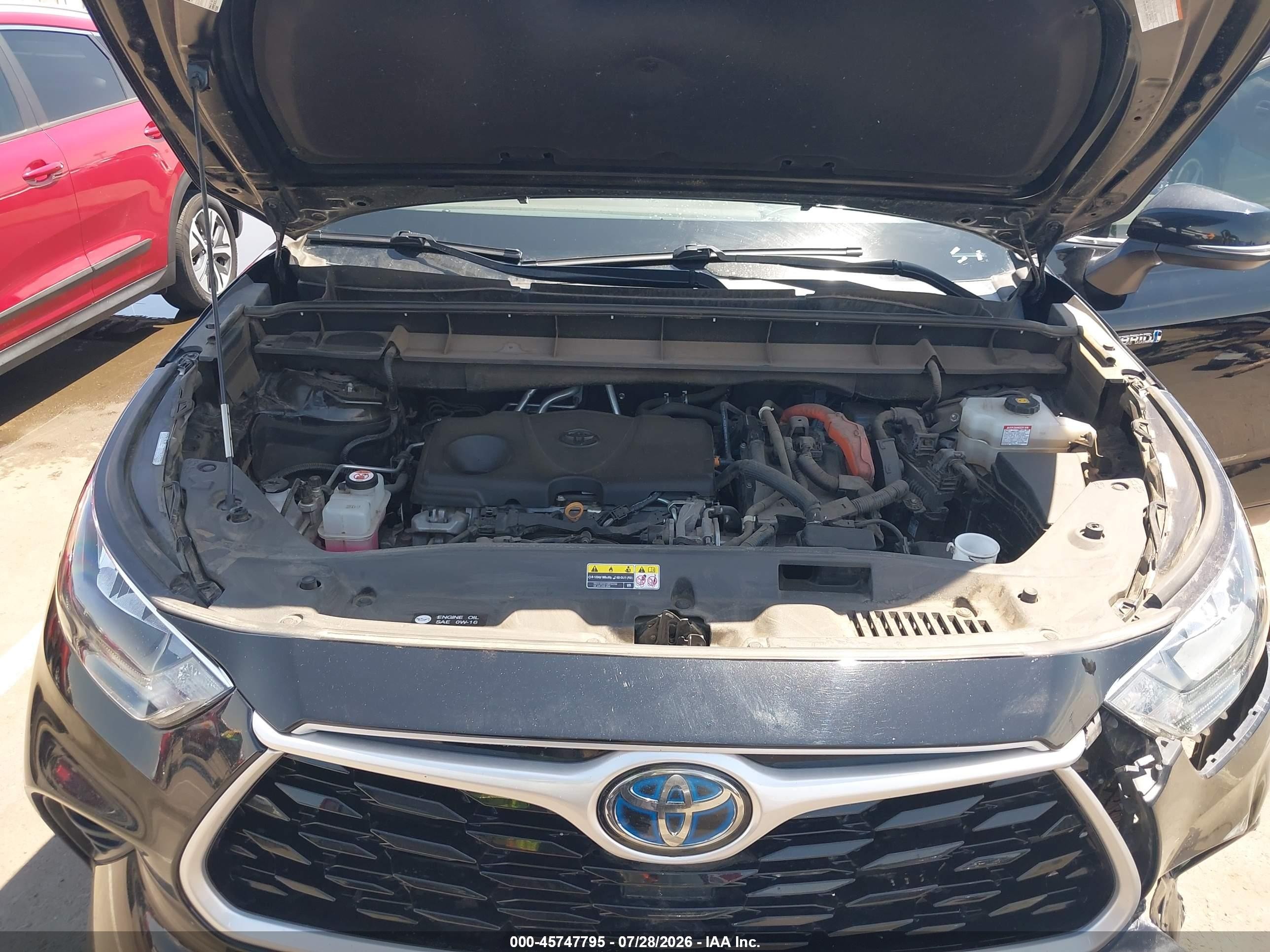 2020 Toyota Highlander Hybrid Xle Black vin: 5TDGBRCH3LS501898