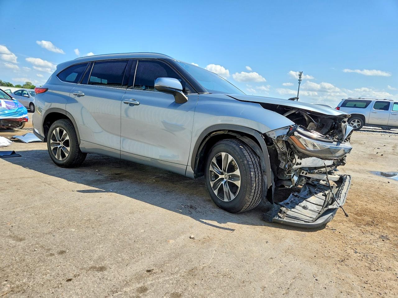 2020 Toyota Highlander Xle Blue vin: 5TDGZRAH2LS005764