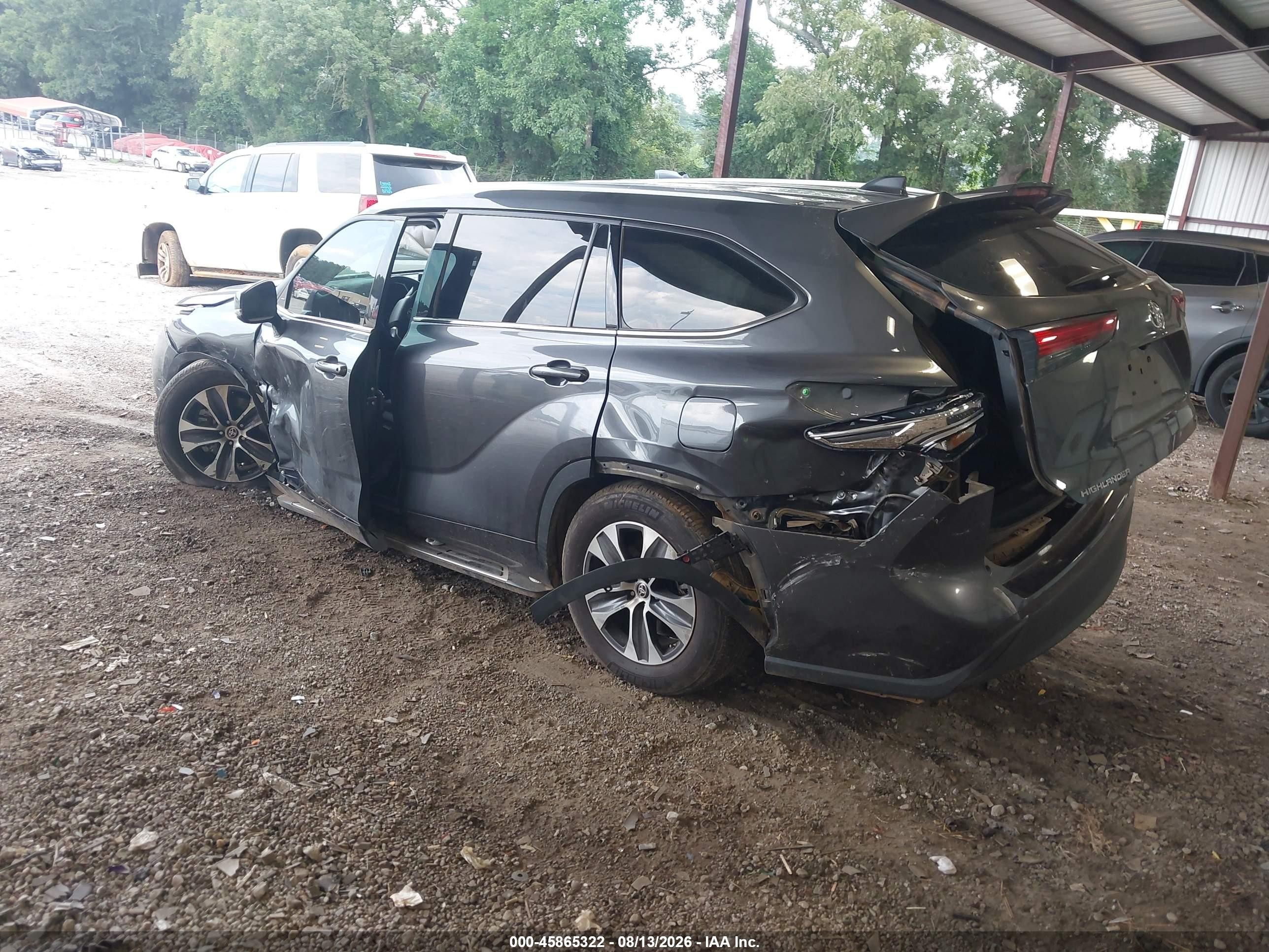 2021 Toyota Highlander Xle Gray vin: 5TDGZRAH2MS031640