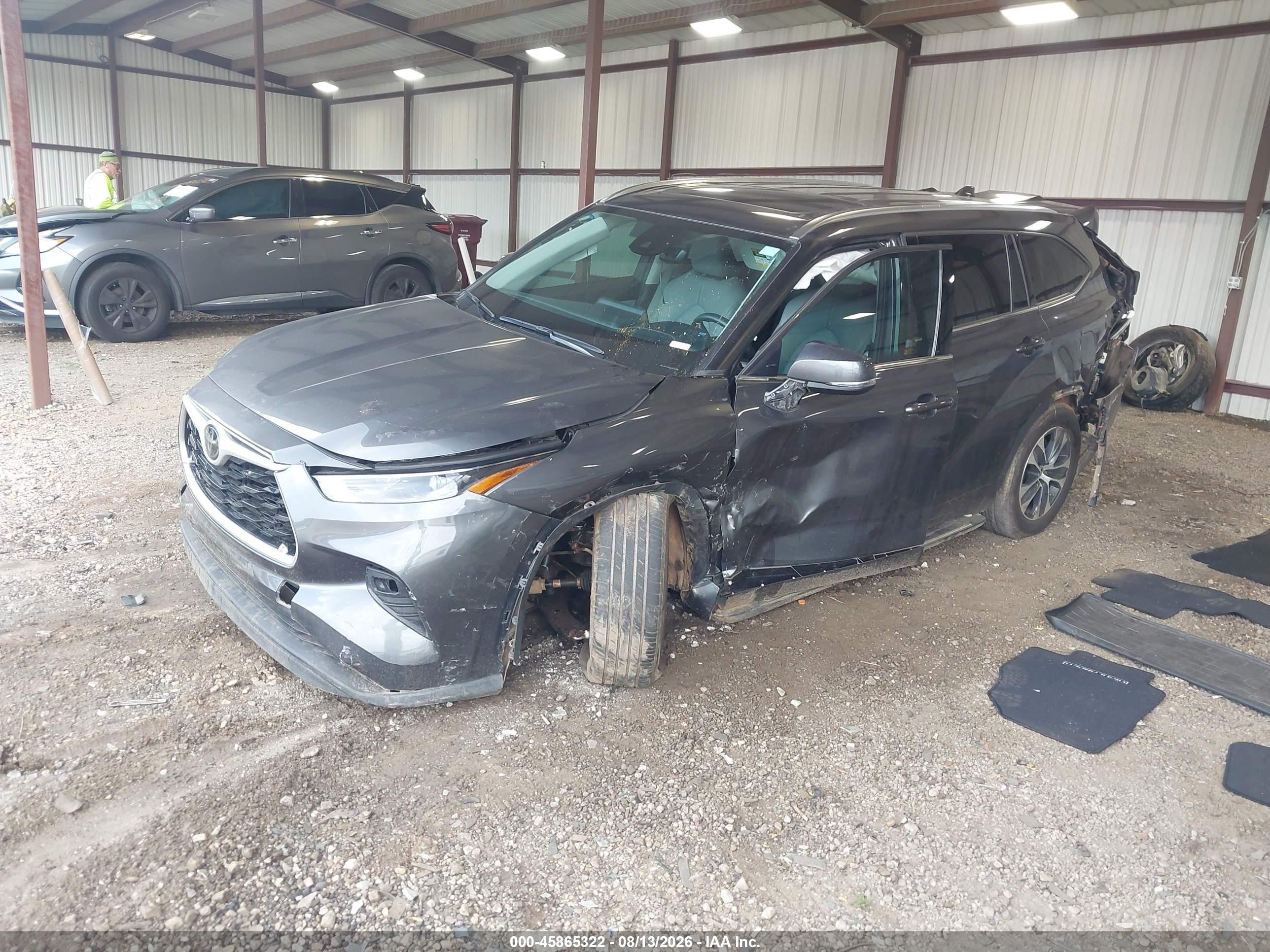 2021 Toyota Highlander Xle Gray vin: 5TDGZRAH2MS031640