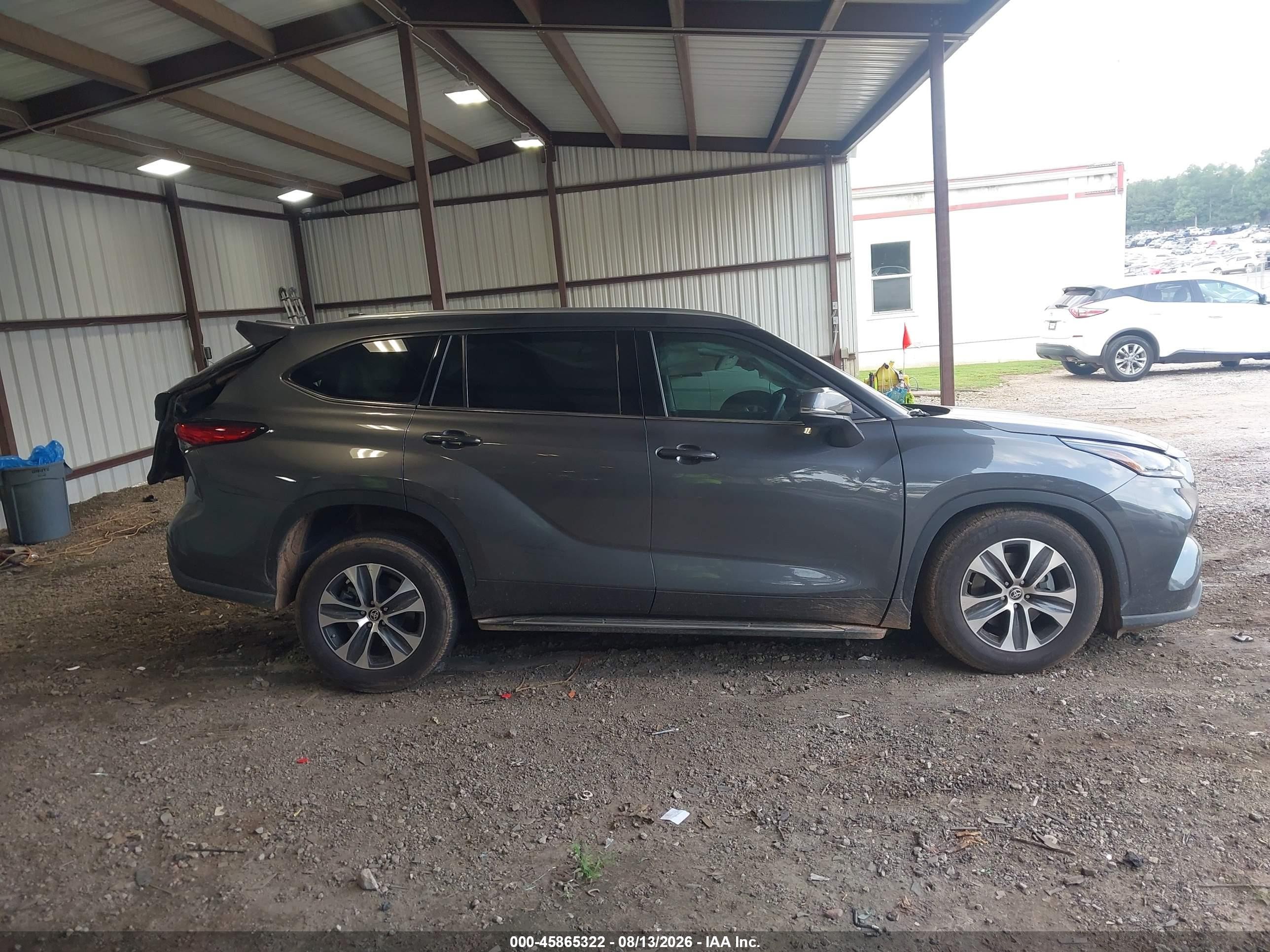 2021 Toyota Highlander Xle Gray vin: 5TDGZRAH2MS031640