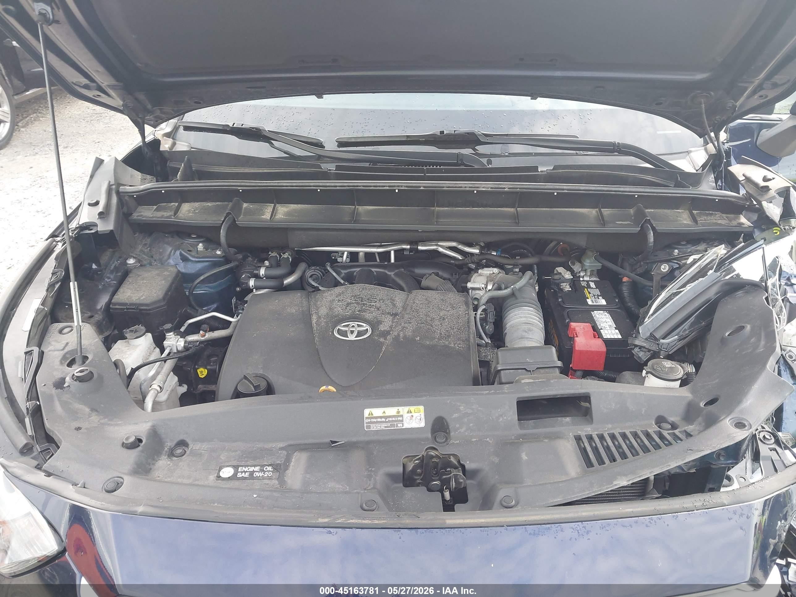 2022 Toyota Highlander Xle Синий vin: 5TDGZRAHXNS540845