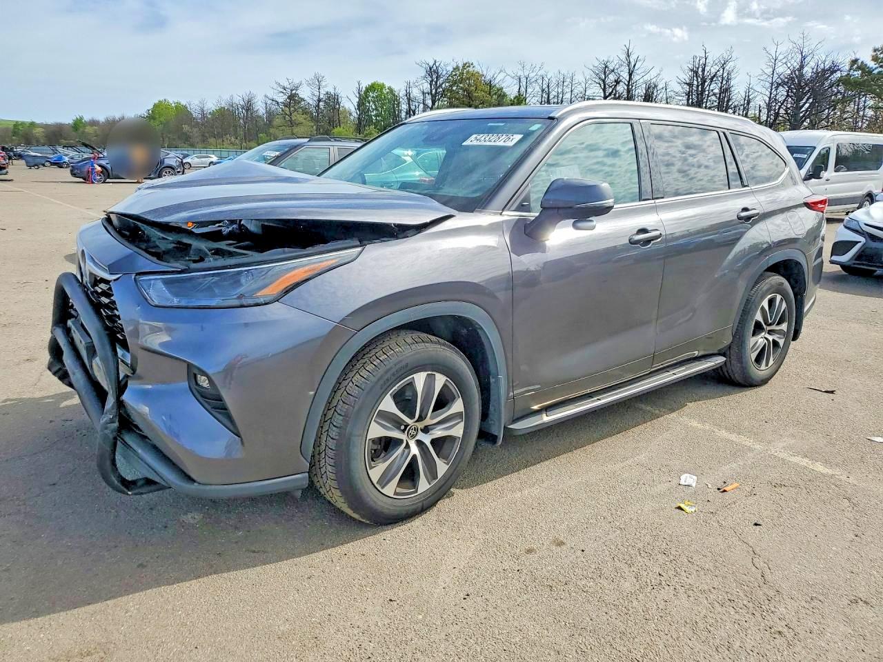 2022 Toyota Highlander Xle Gray vin: 5TDGZRBH7NS571596