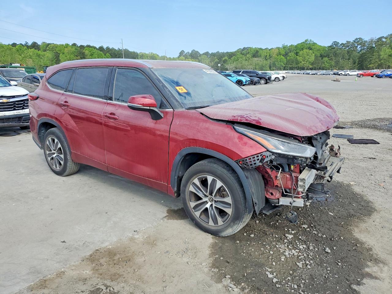 2021 Toyota Highlander Xle Red vin: 5TDHZRAH7MS078747