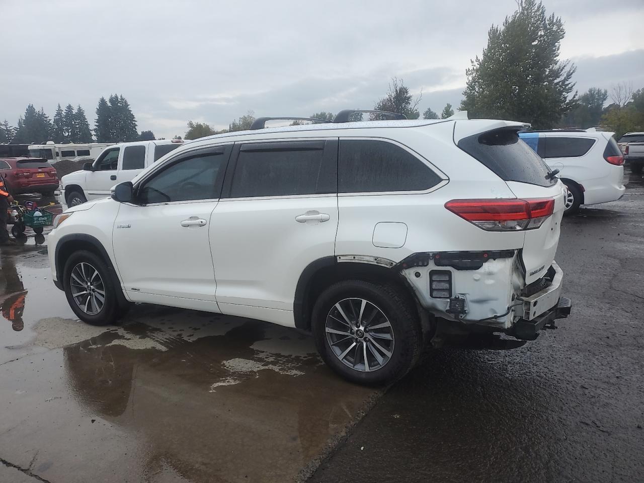 2018 Toyota Highlander Hybrid Белый vin: 5TDJGRFH1JS045884
