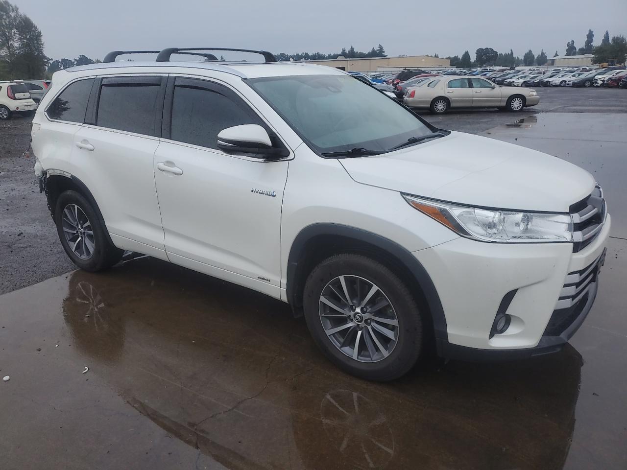 2018 Toyota Highlander Hybrid Белый vin: 5TDJGRFH1JS045884