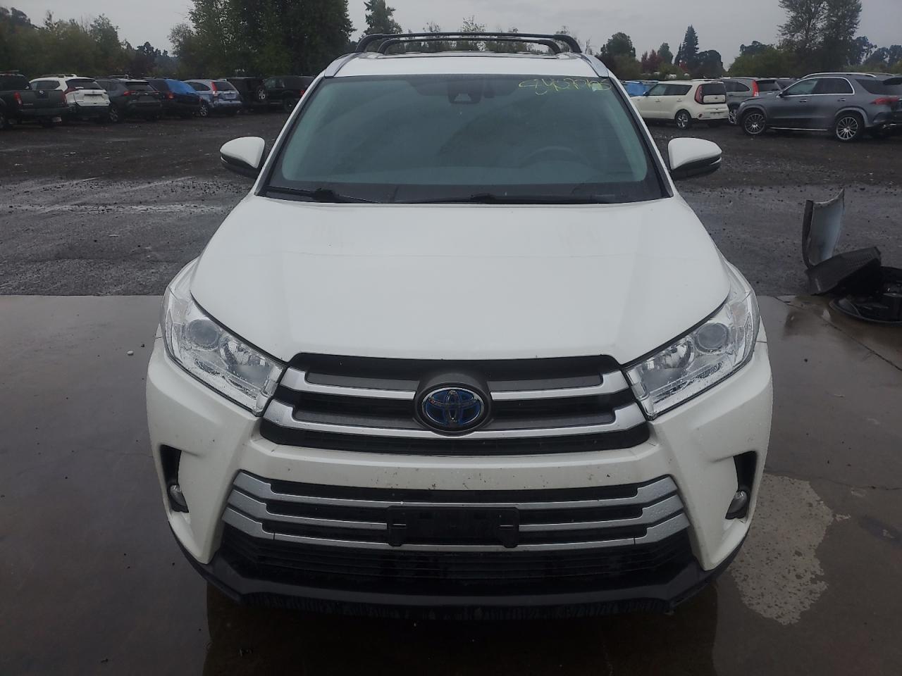 2018 Toyota Highlander Hybrid Белый vin: 5TDJGRFH1JS045884