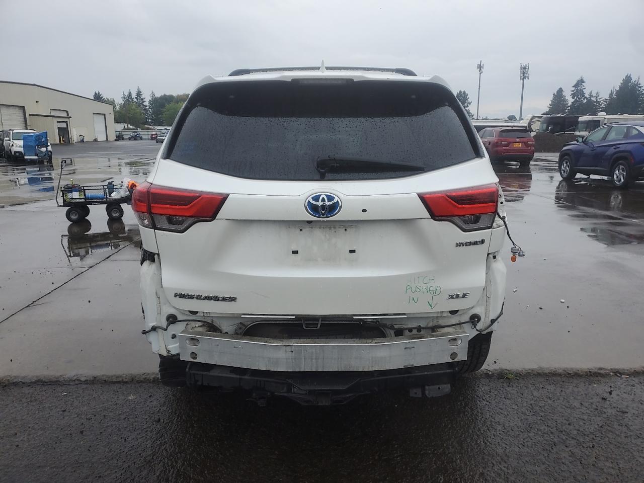 2018 Toyota Highlander Hybrid Белый vin: 5TDJGRFH1JS045884