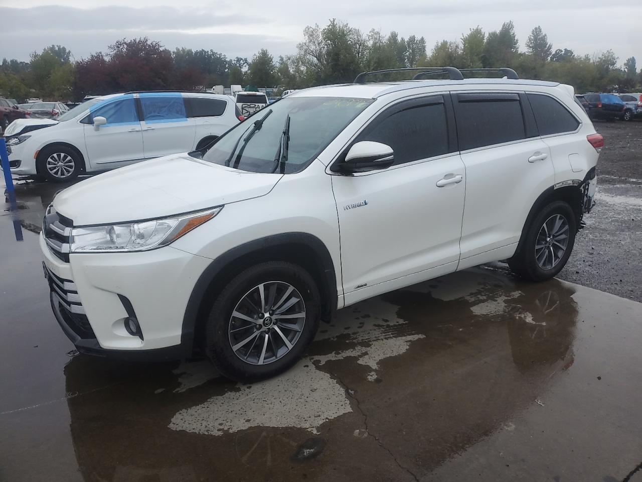 2018 Toyota Highlander Hybrid Белый vin: 5TDJGRFH1JS045884