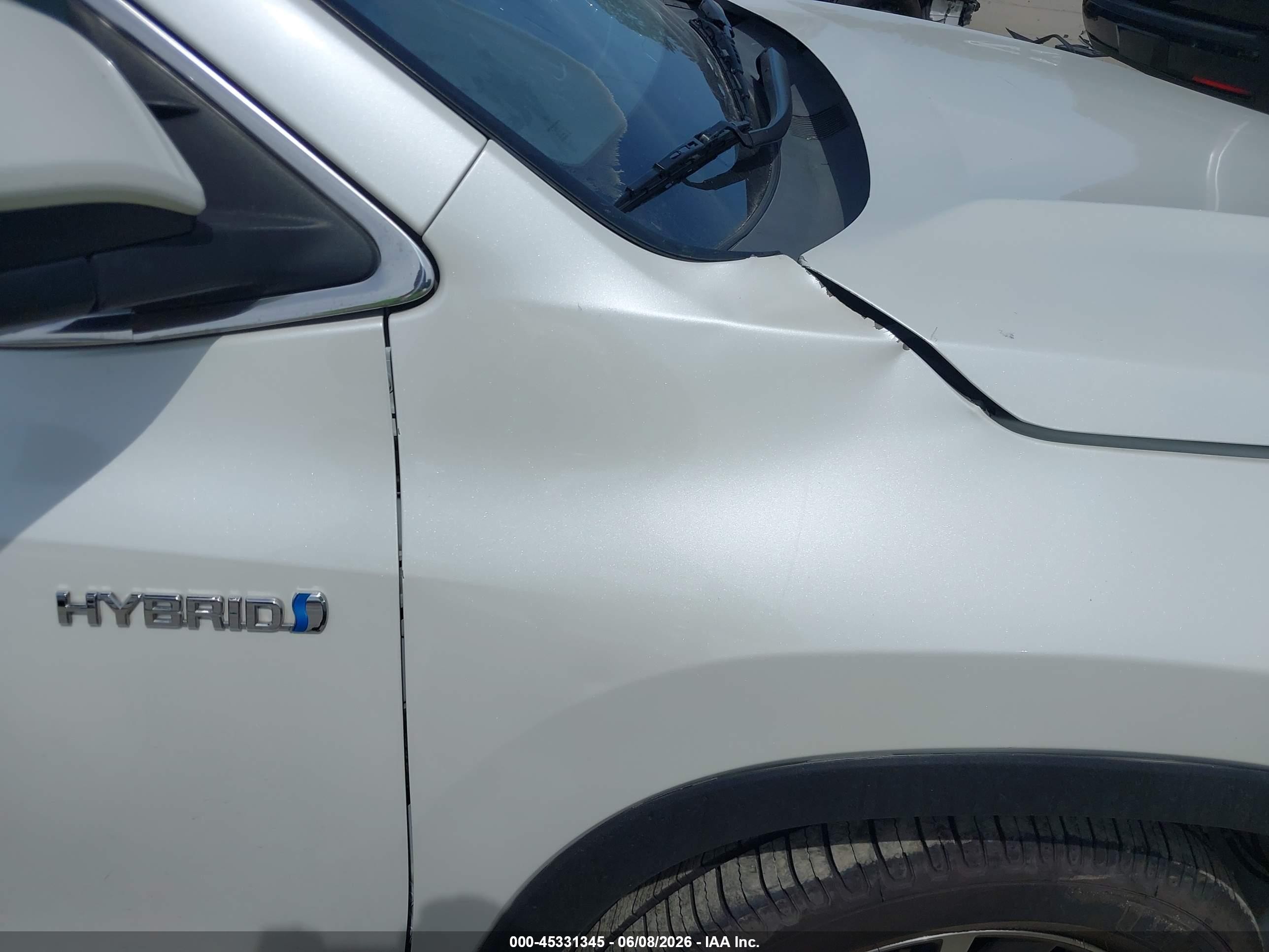 2018 Toyota Highlander Hybrid Xle Белый vin: 5TDJGRFH7JS042293