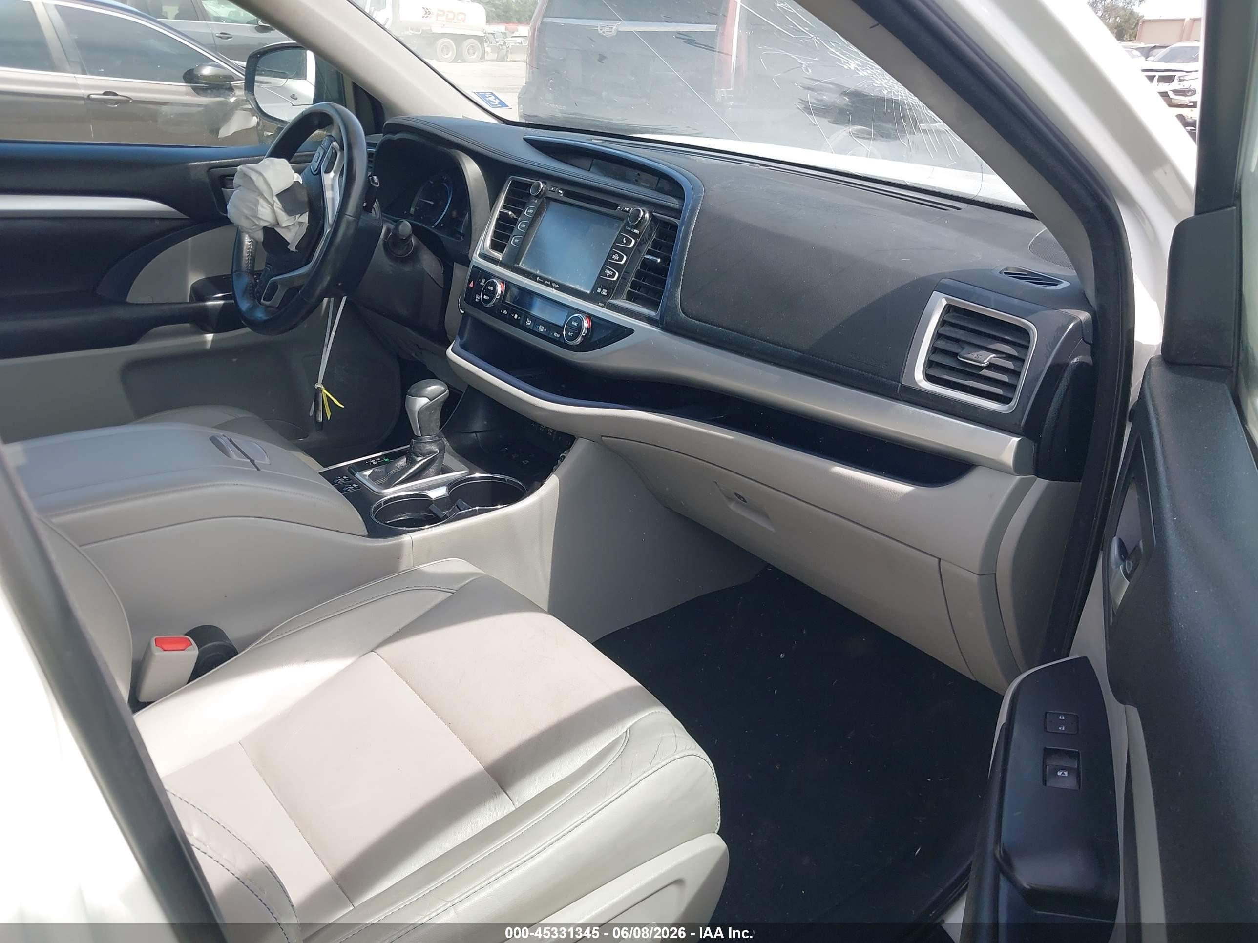2018 Toyota Highlander Hybrid Xle Белый vin: 5TDJGRFH7JS042293