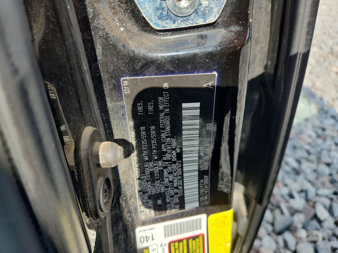 2015 Toyota Sienna Le Черный vin: 5TDJK3DC1FS097073