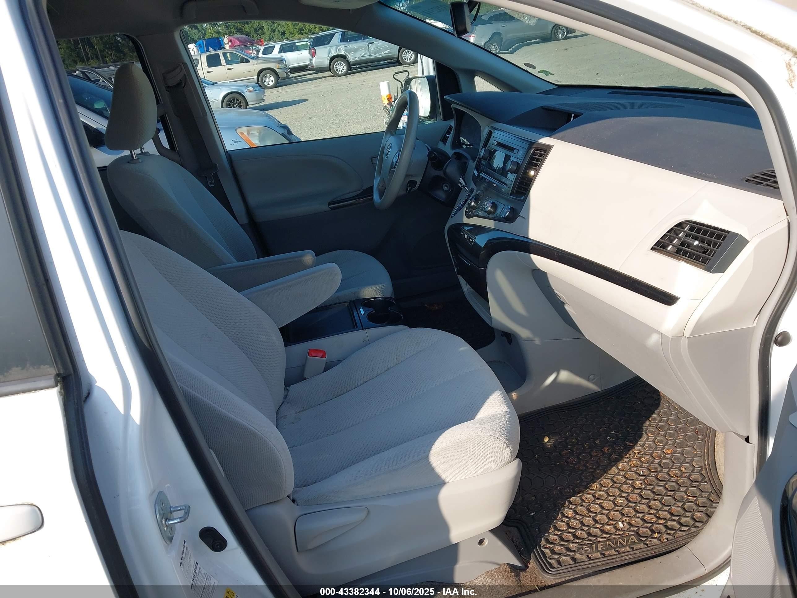 2012 Toyota Sienna Le 7 Passenger White vin: 5TDJK3DC2CS040859