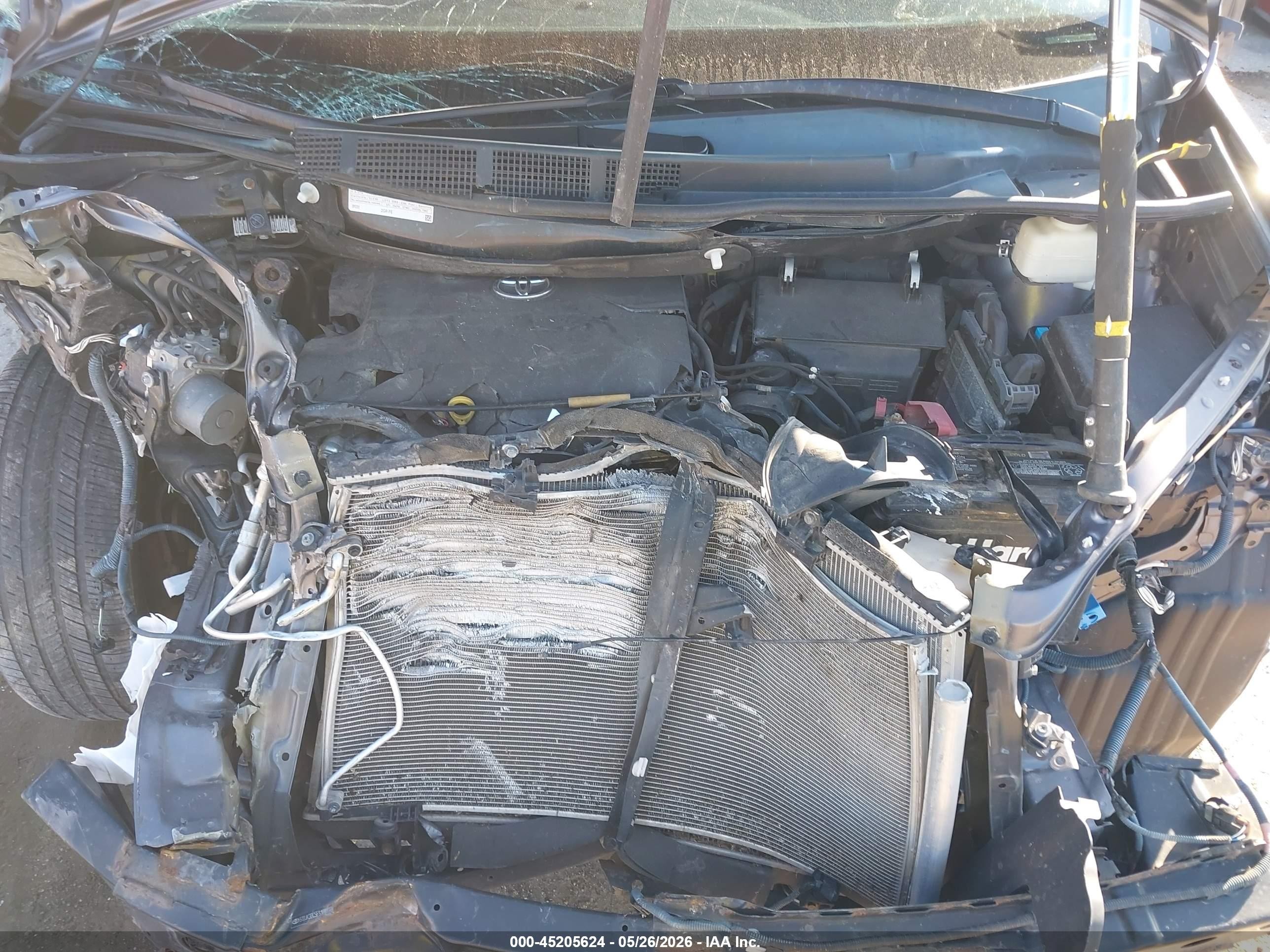 2015 Toyota Sienna Le 7 Passenger Серый vin: 5TDJK3DC5FS106437
