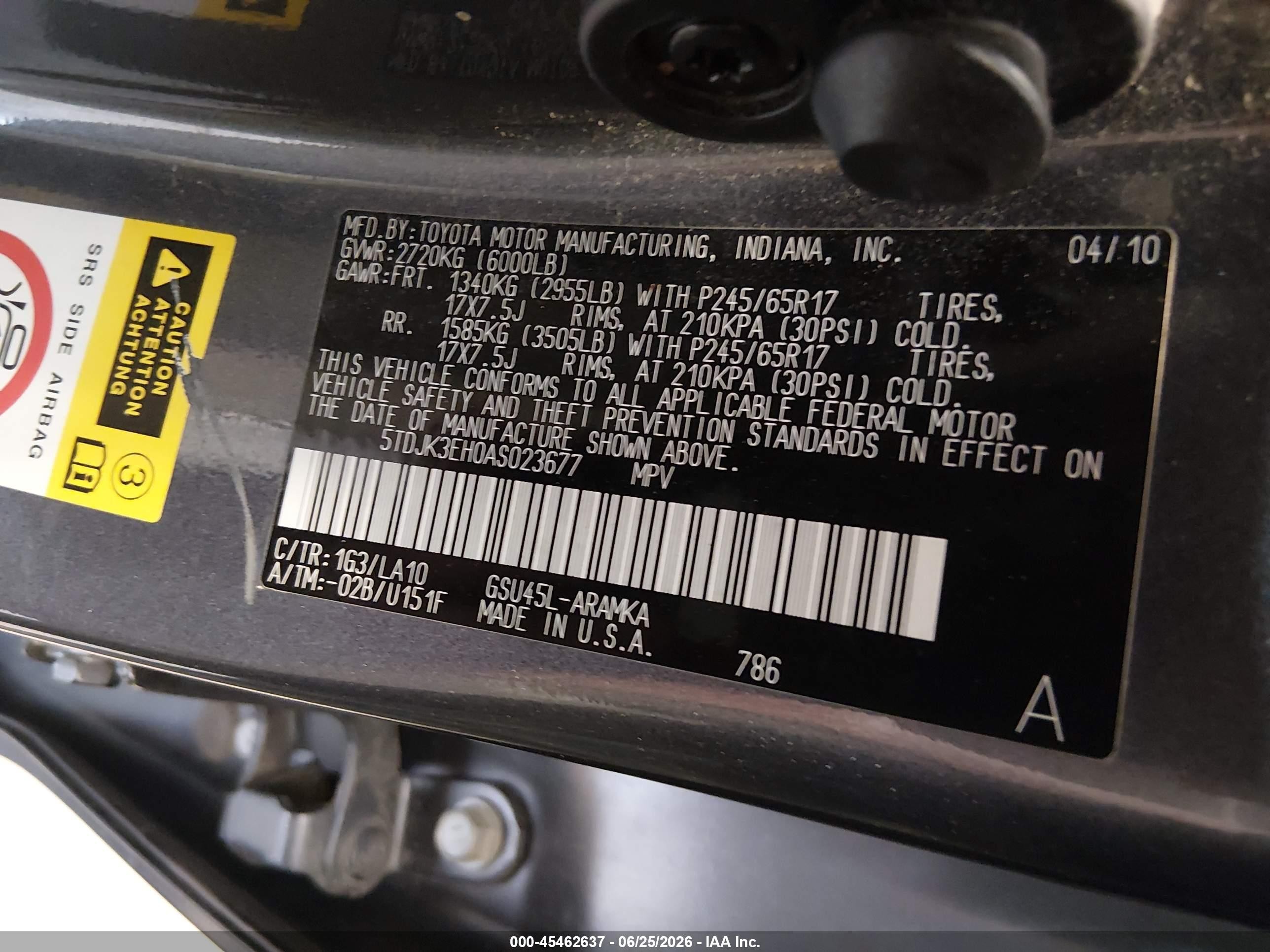 2010 Toyota Highlander Se V6 Gray vin: 5TDJK3EH0AS023677