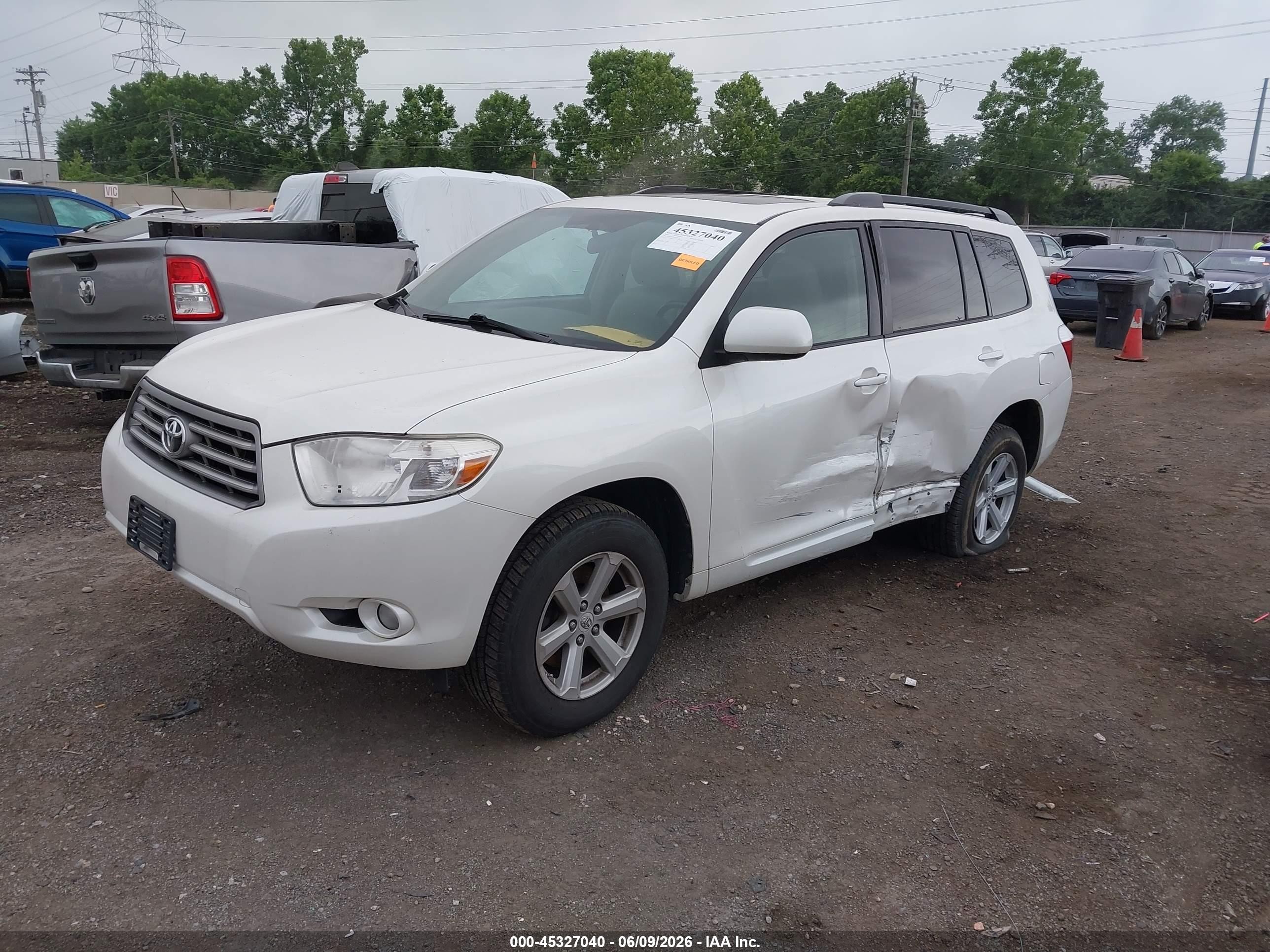 2010 Toyota Highlander Se V6 White vin: 5TDJK3EH1AS010470