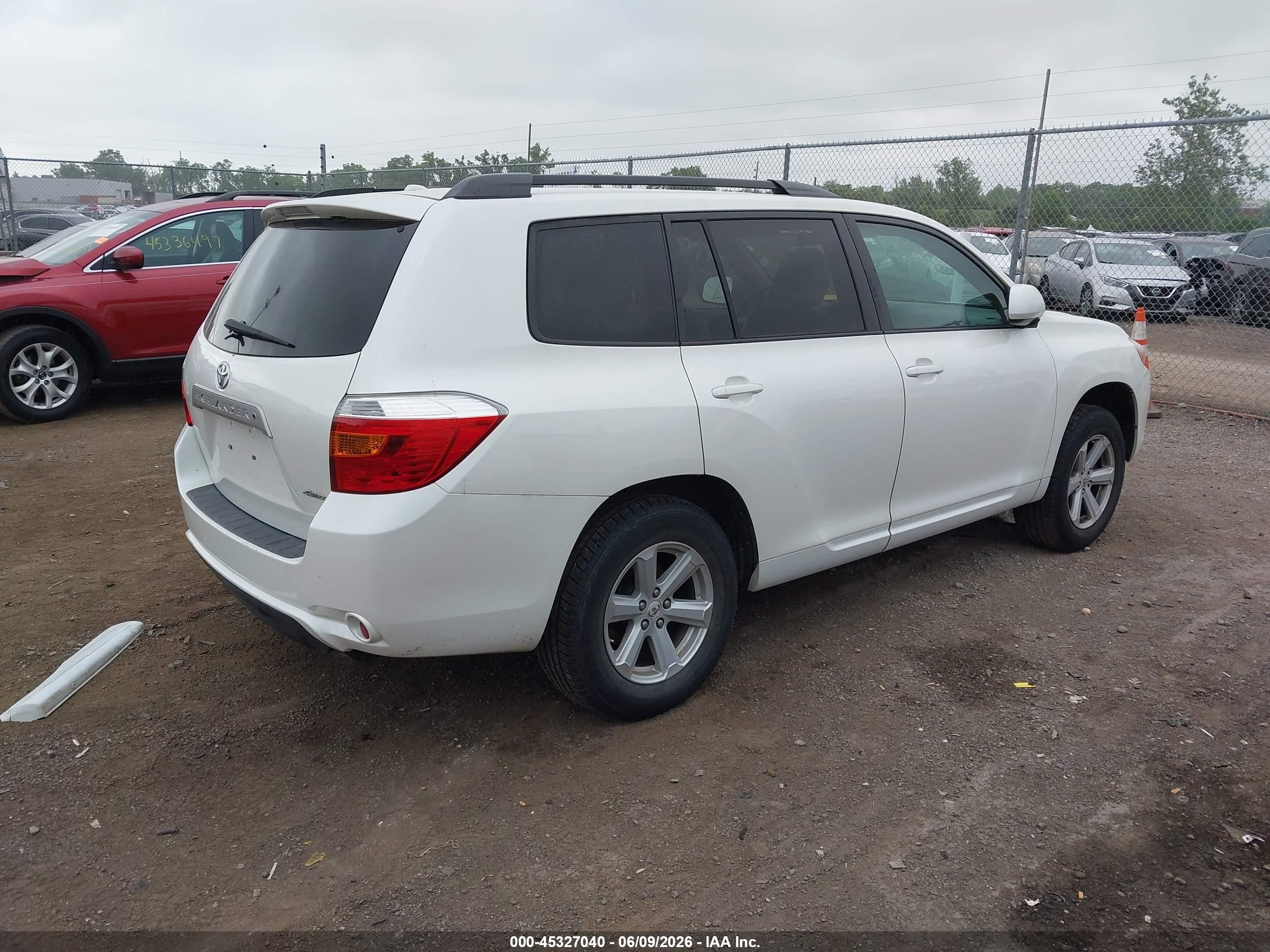 2010 Toyota Highlander Se V6 White vin: 5TDJK3EH1AS010470