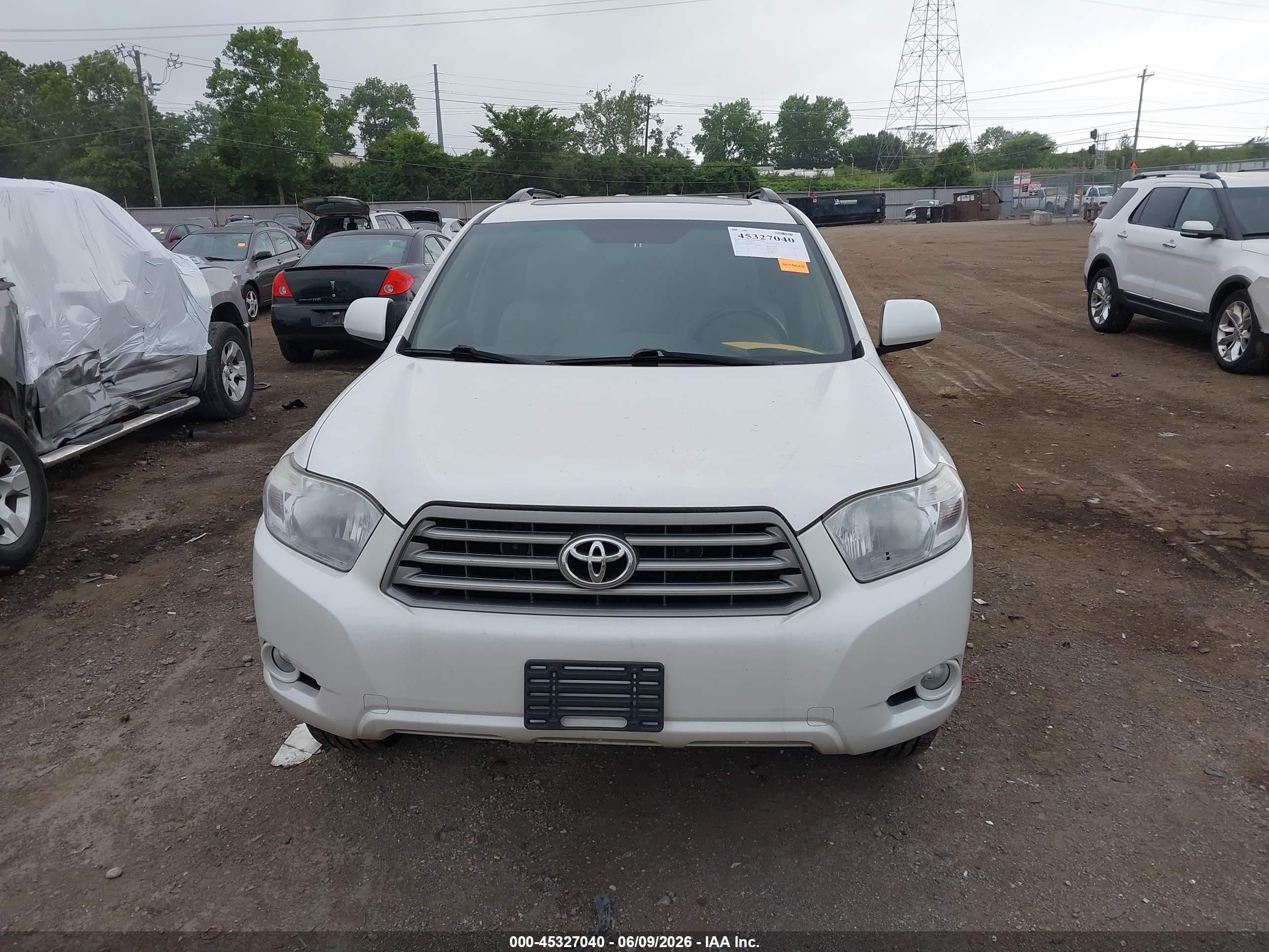 2010 Toyota Highlander Se V6 White vin: 5TDJK3EH1AS010470