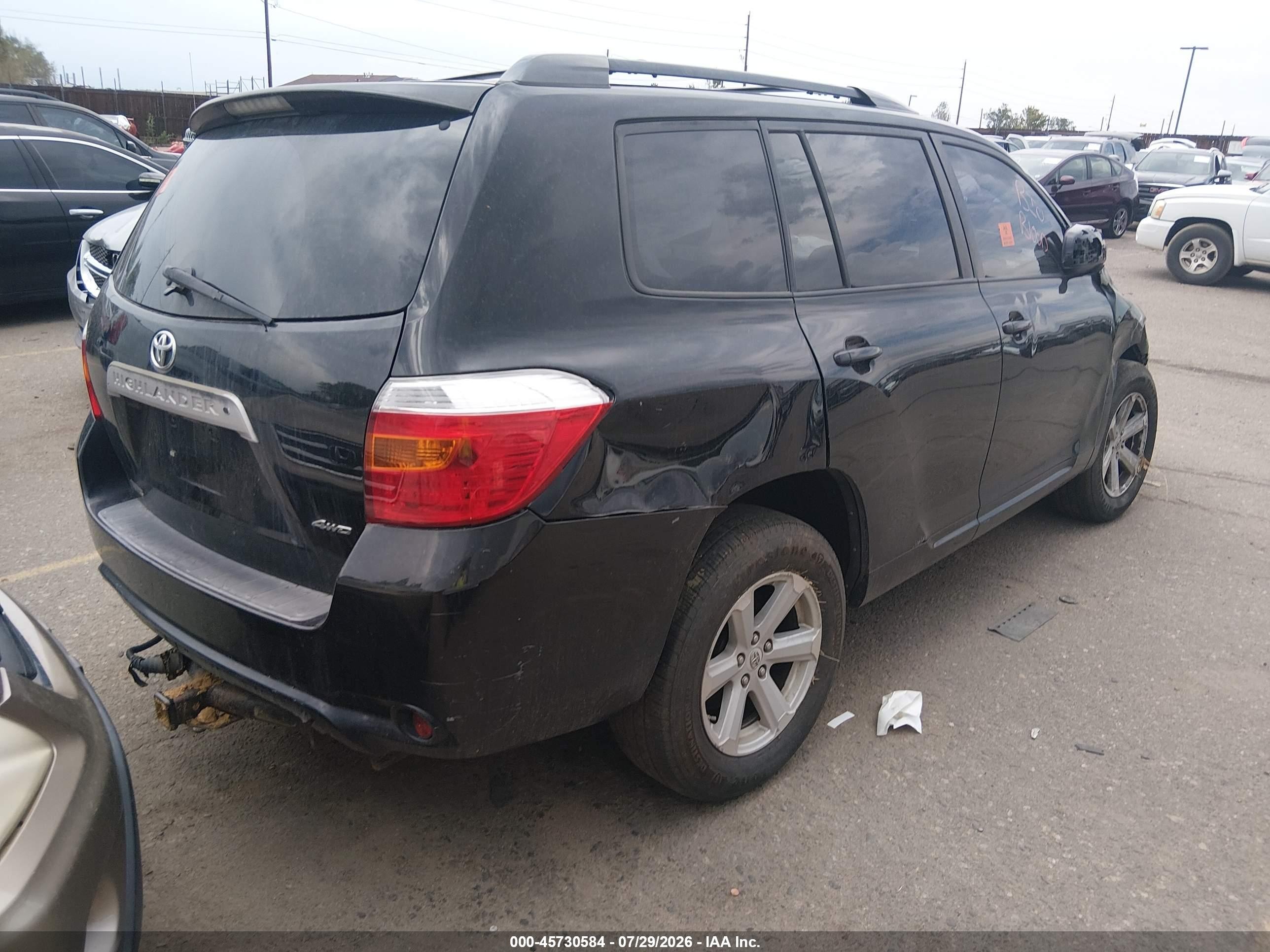 2010 Toyota Highlander Se V6 Черный vin: 5TDJK3EH1AS030623