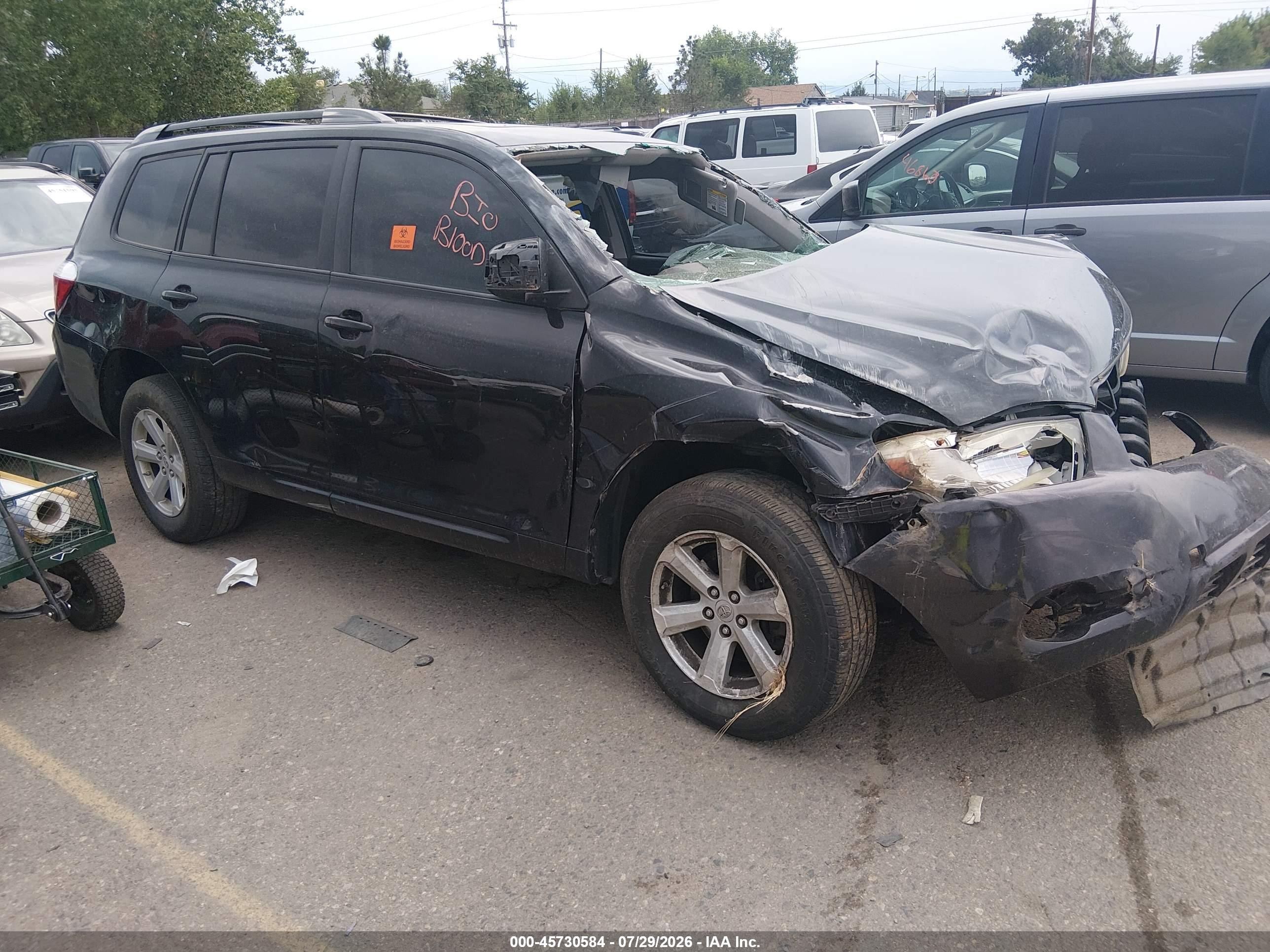 2010 Toyota Highlander Se V6 Black vin: 5TDJK3EH1AS030623