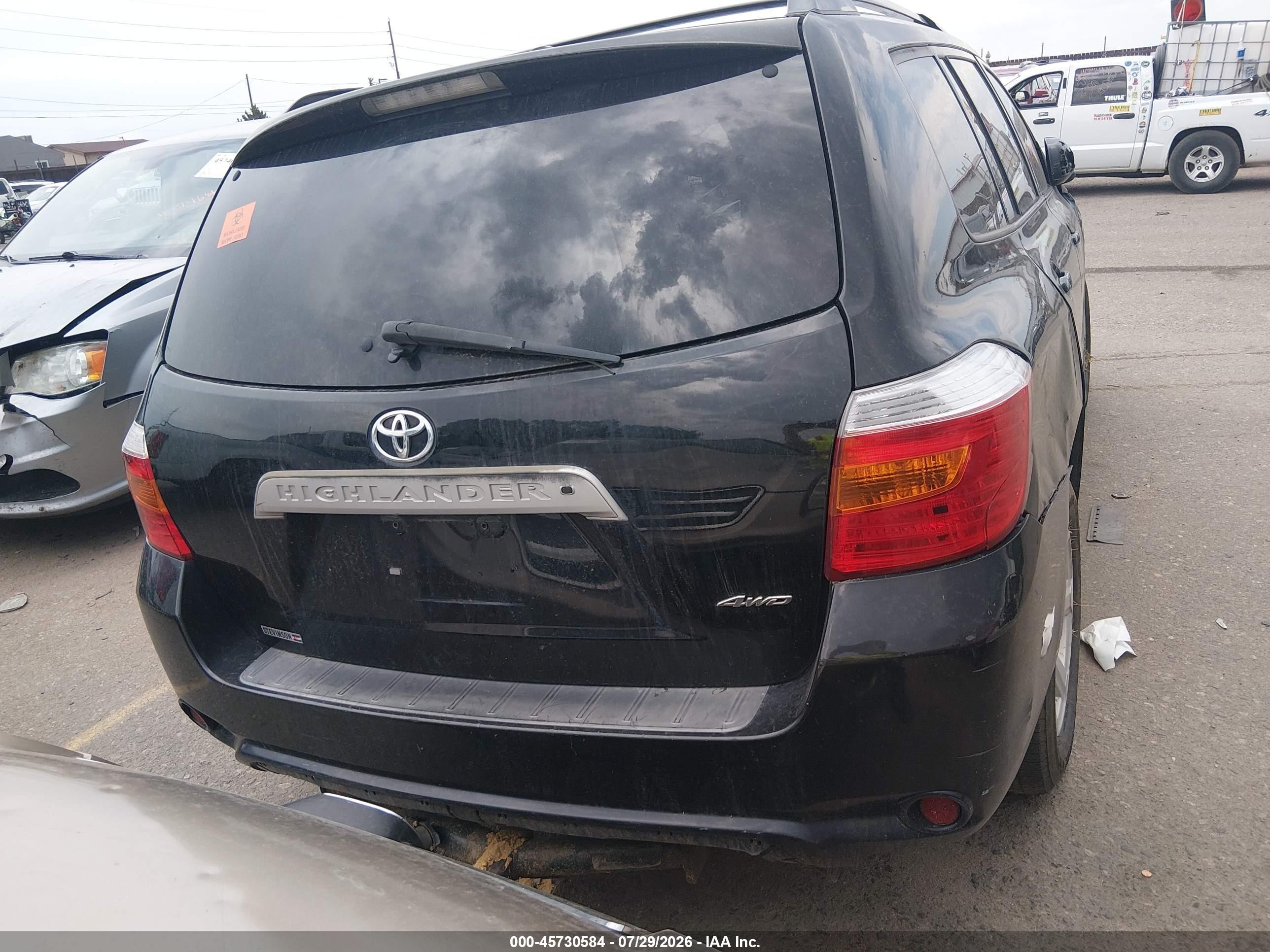 2010 Toyota Highlander Se V6 Черный vin: 5TDJK3EH1AS030623