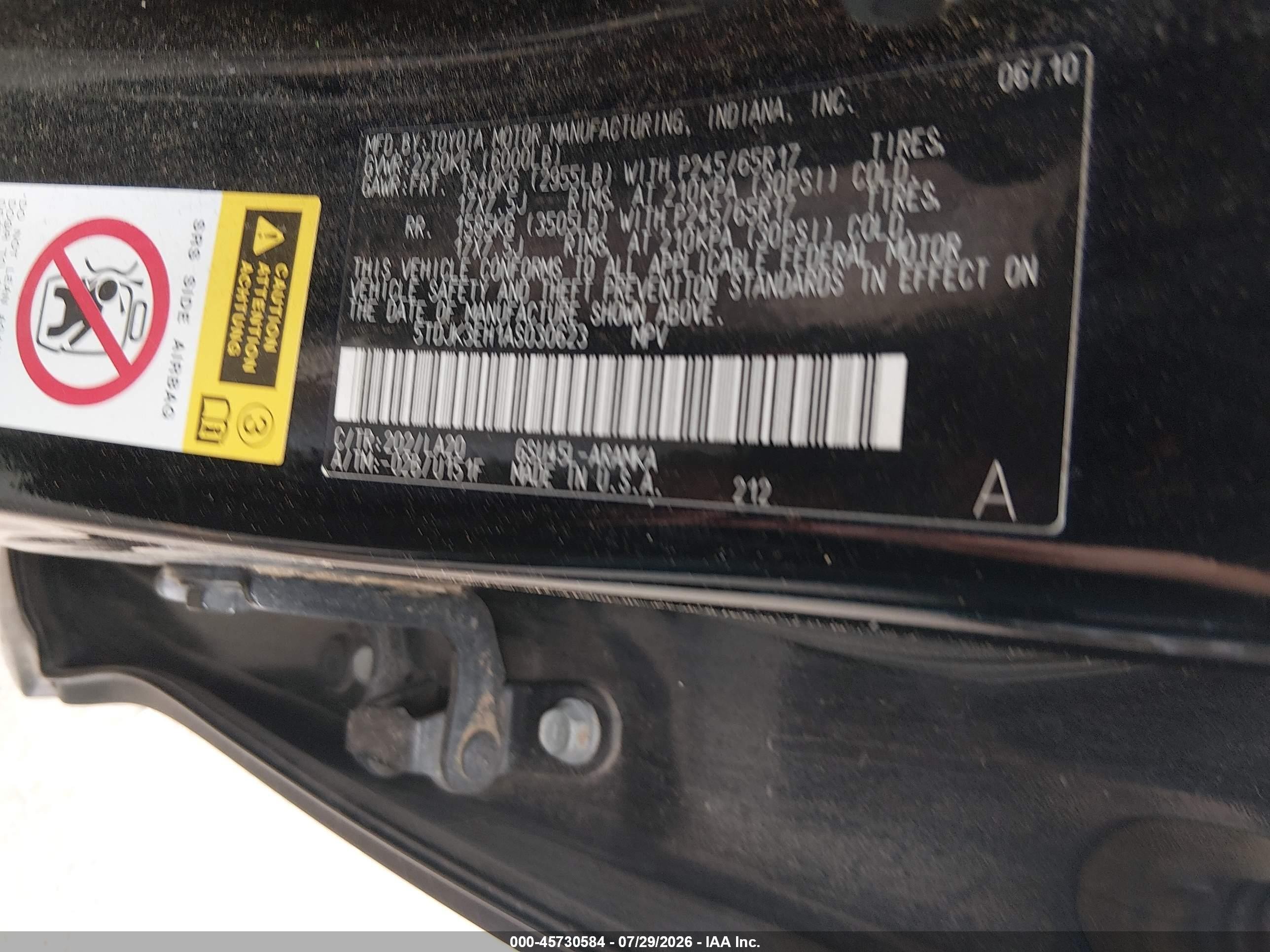 2010 Toyota Highlander Se V6 Черный vin: 5TDJK3EH1AS030623