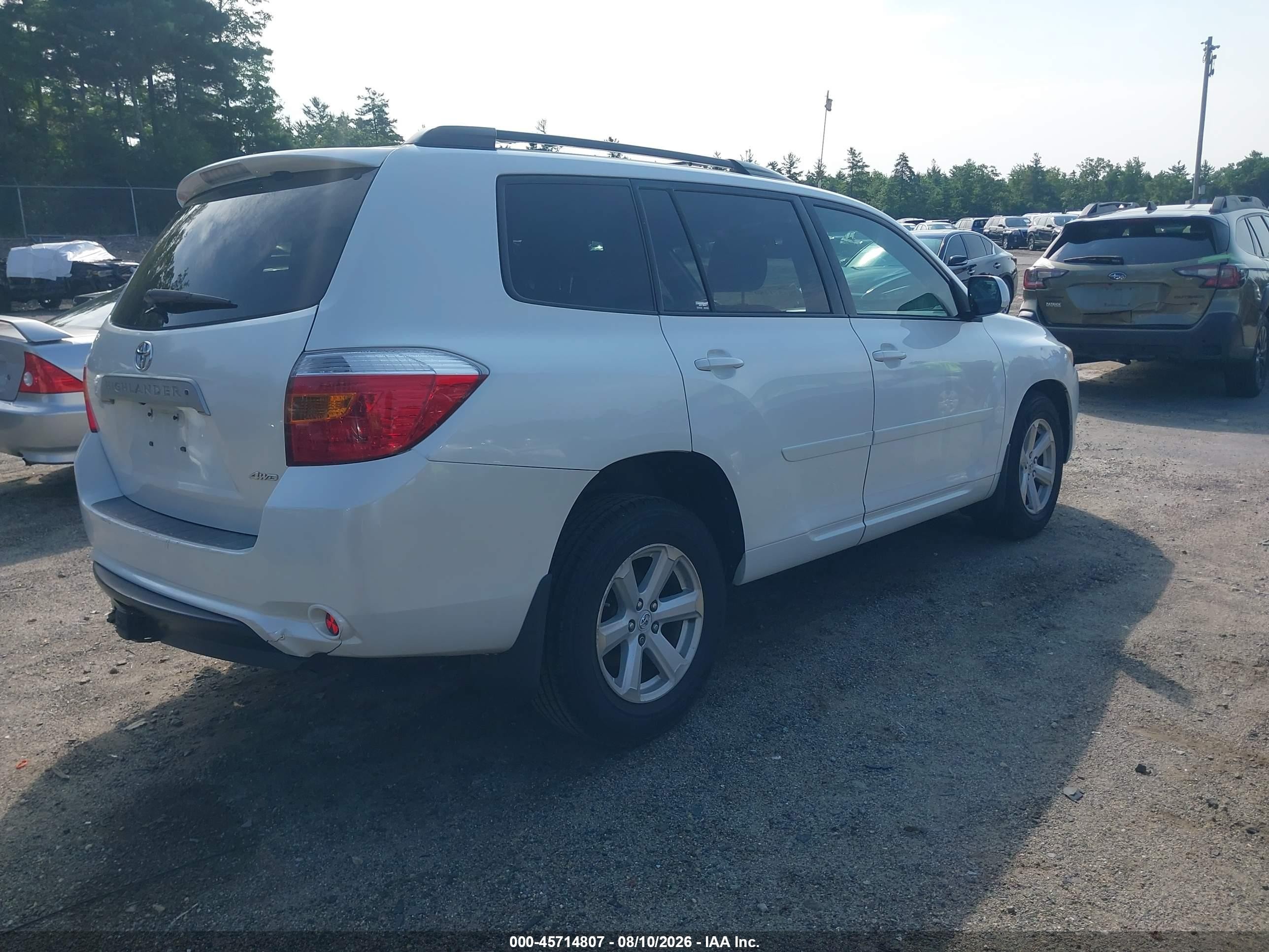 2010 Toyota Highlander Se V6 Белый vin: 5TDJK3EH1AS039208