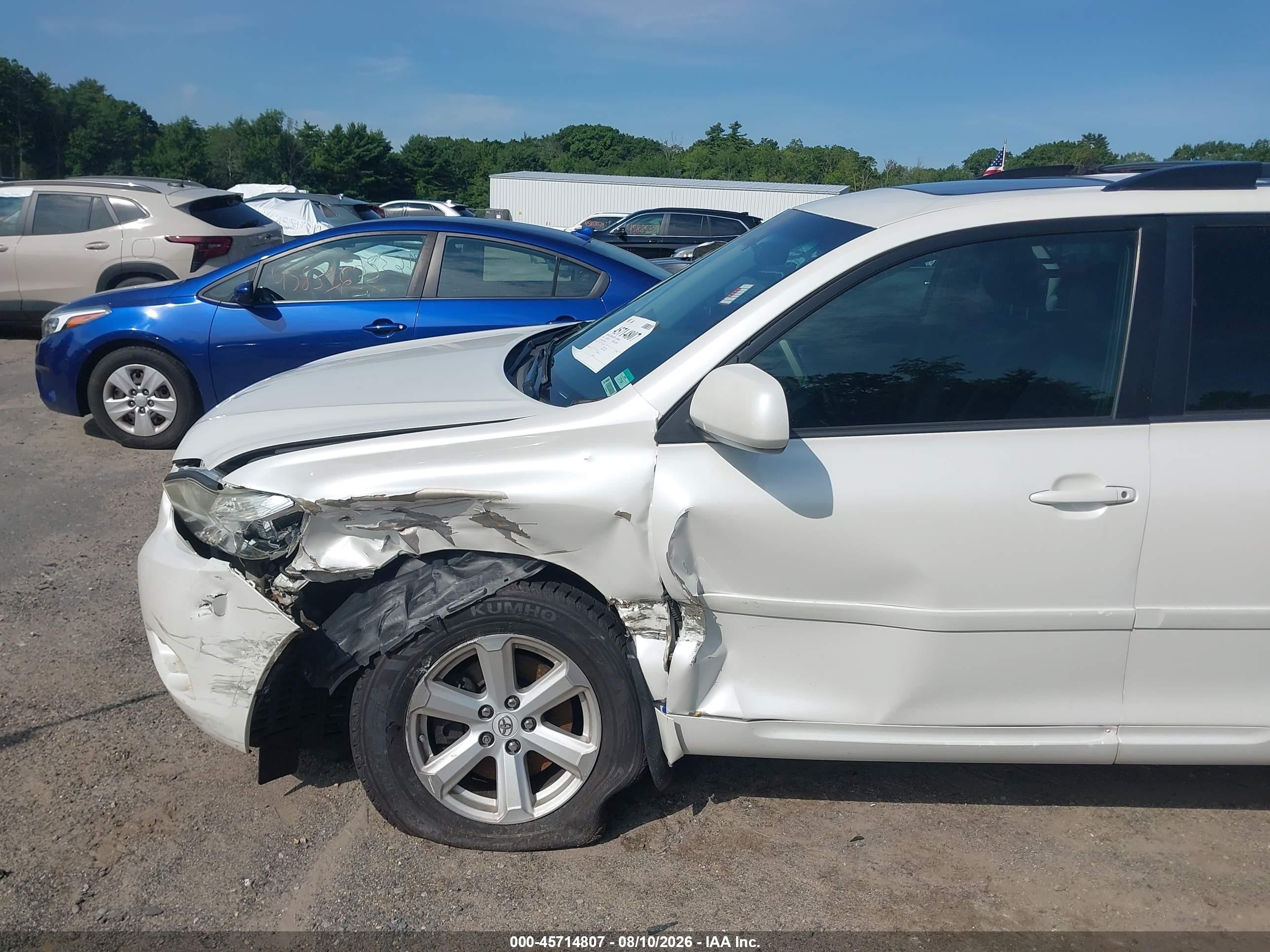 2010 Toyota Highlander Se V6 Белый vin: 5TDJK3EH1AS039208